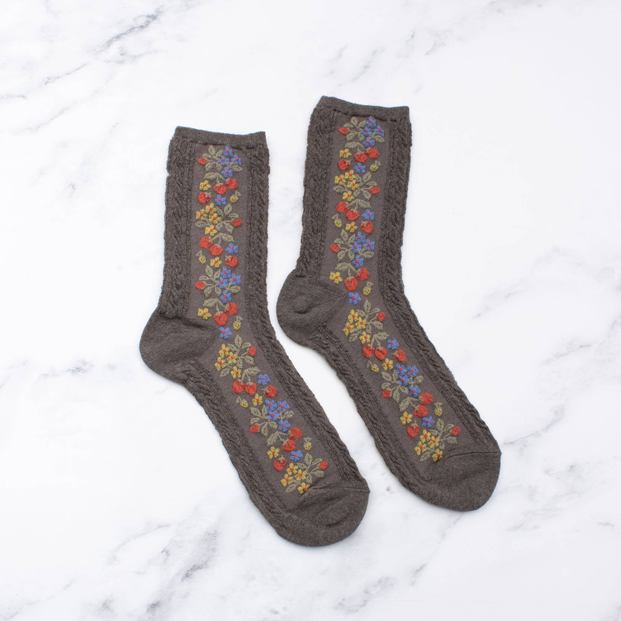 Vintage Strawberry Socks - Out of the Blue
