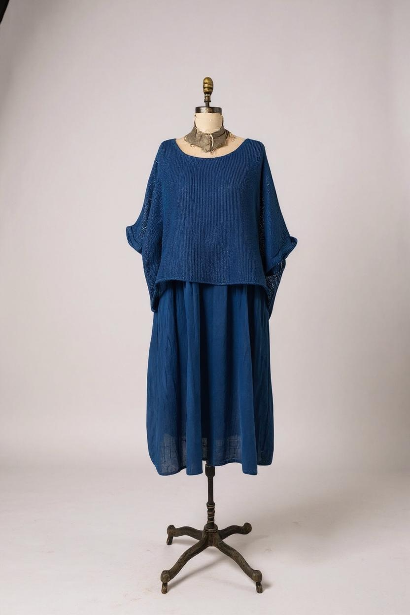 Gracie Cotton Dress - Out of the Blue