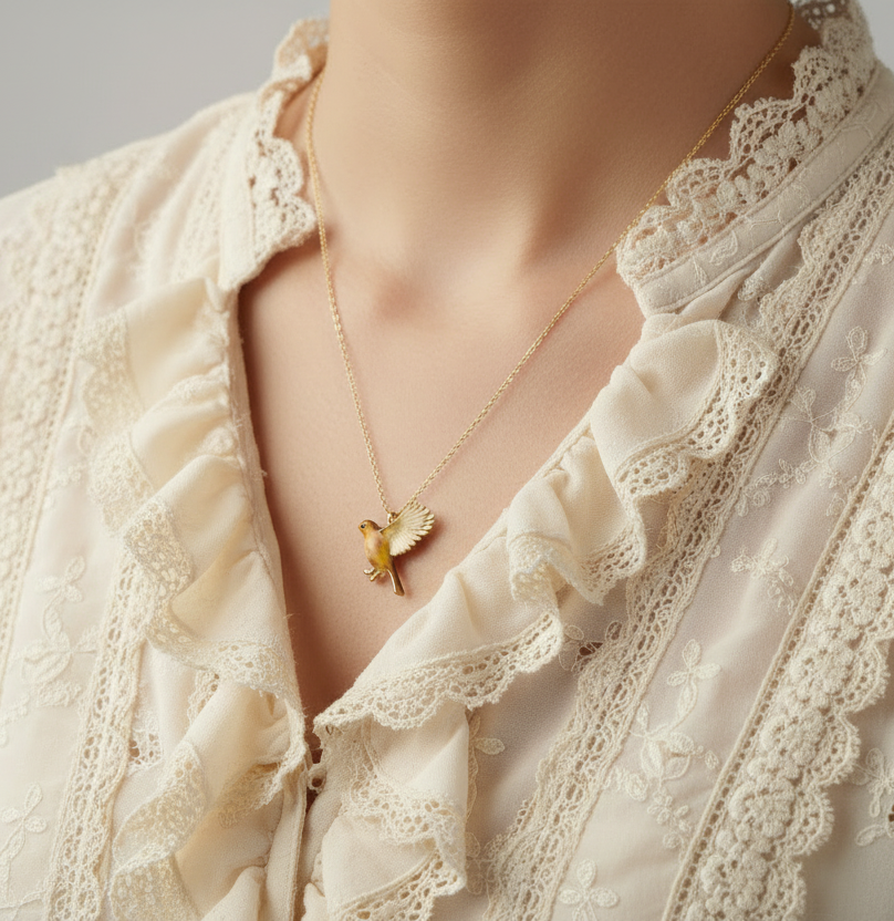 Flying Robin Necklace