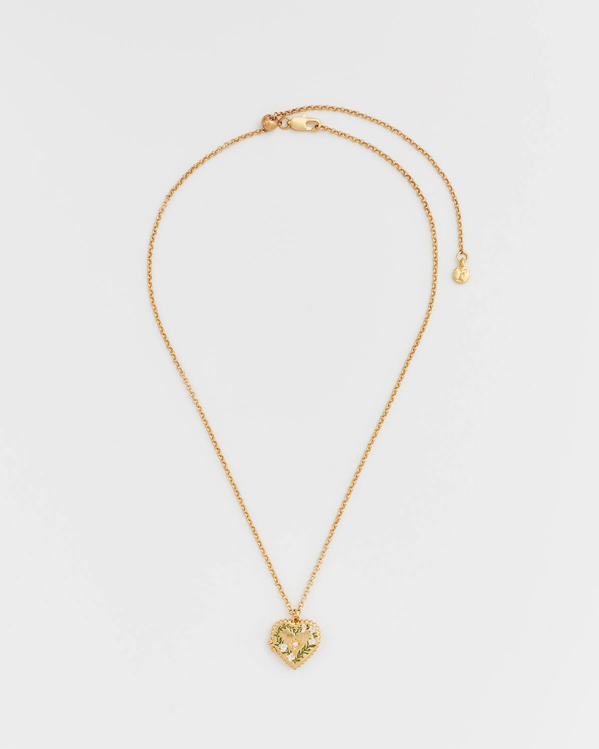 Jasmine Heart Locket Necklace - Out of the Blue