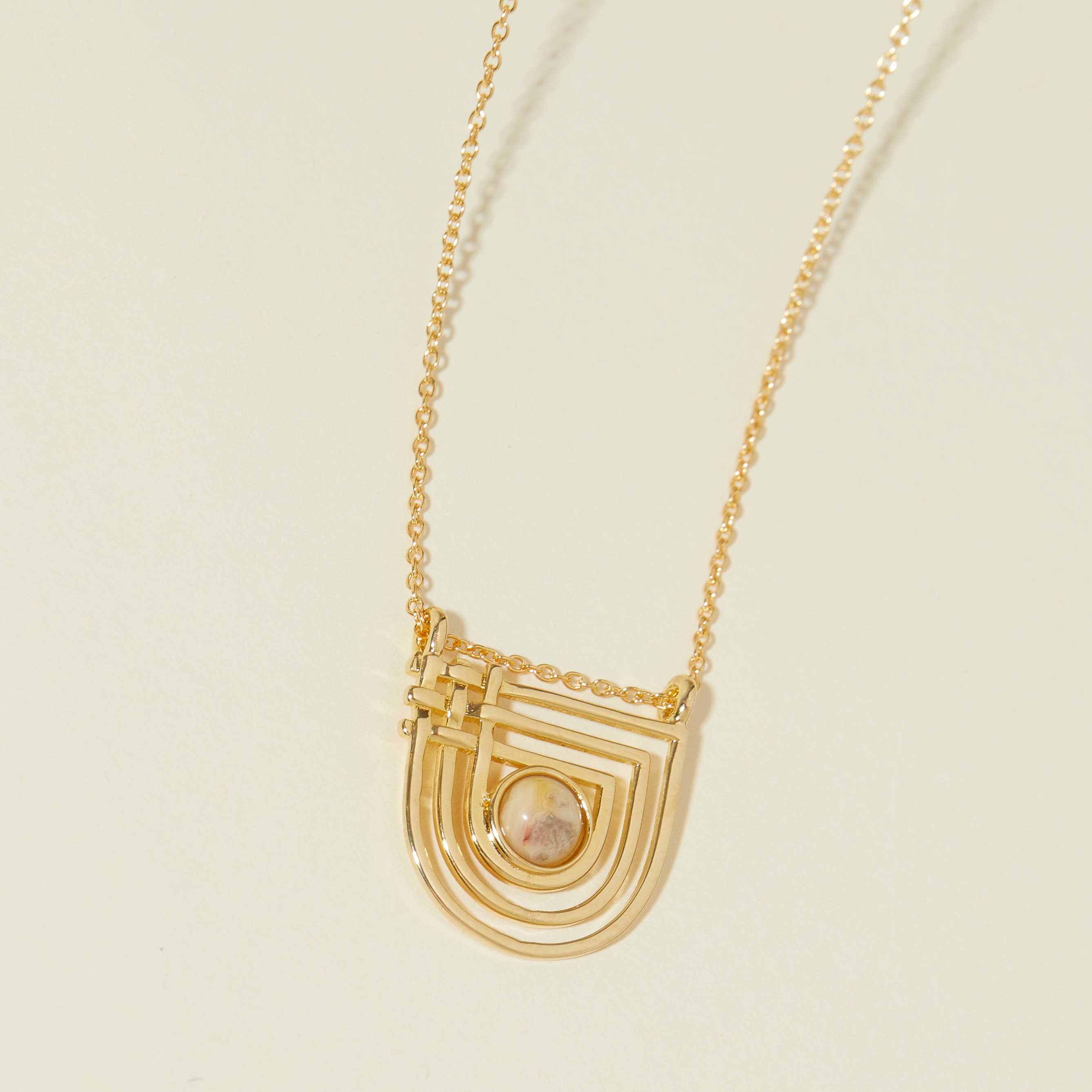 Golden Era Necklace - Agate