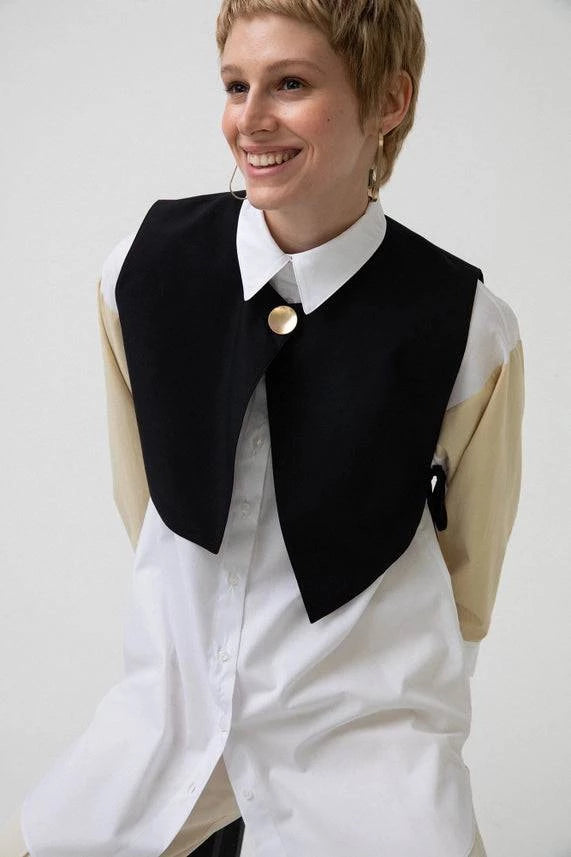 Colorblock shirt with Vest - Out of the Blue