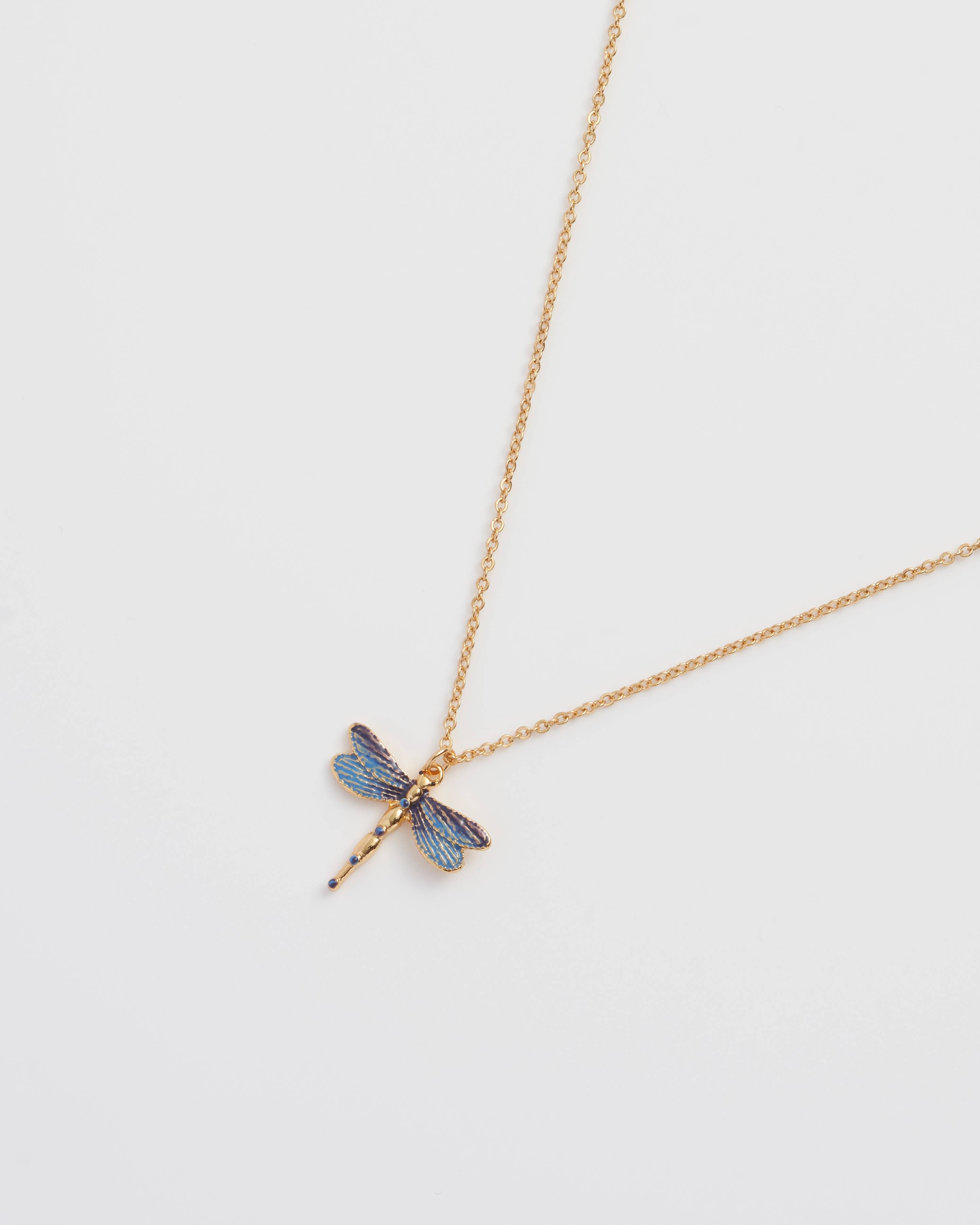 Dragonfly Pendant Necklace - Out of the Blue