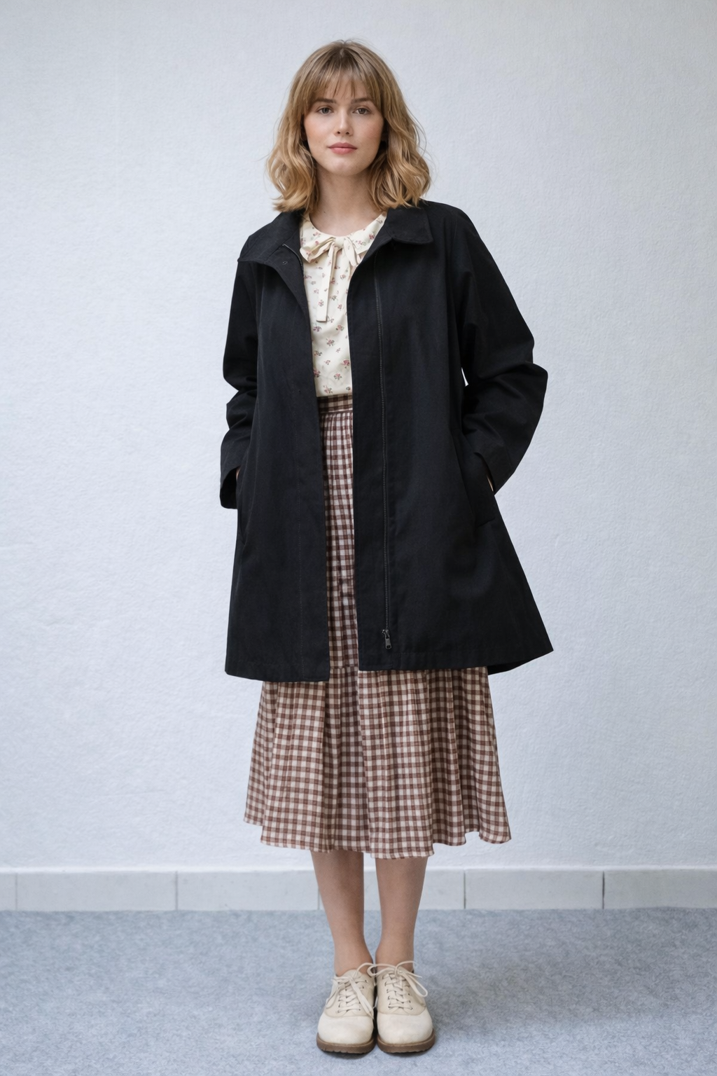 Swing Trench Coat - Out of the Blue