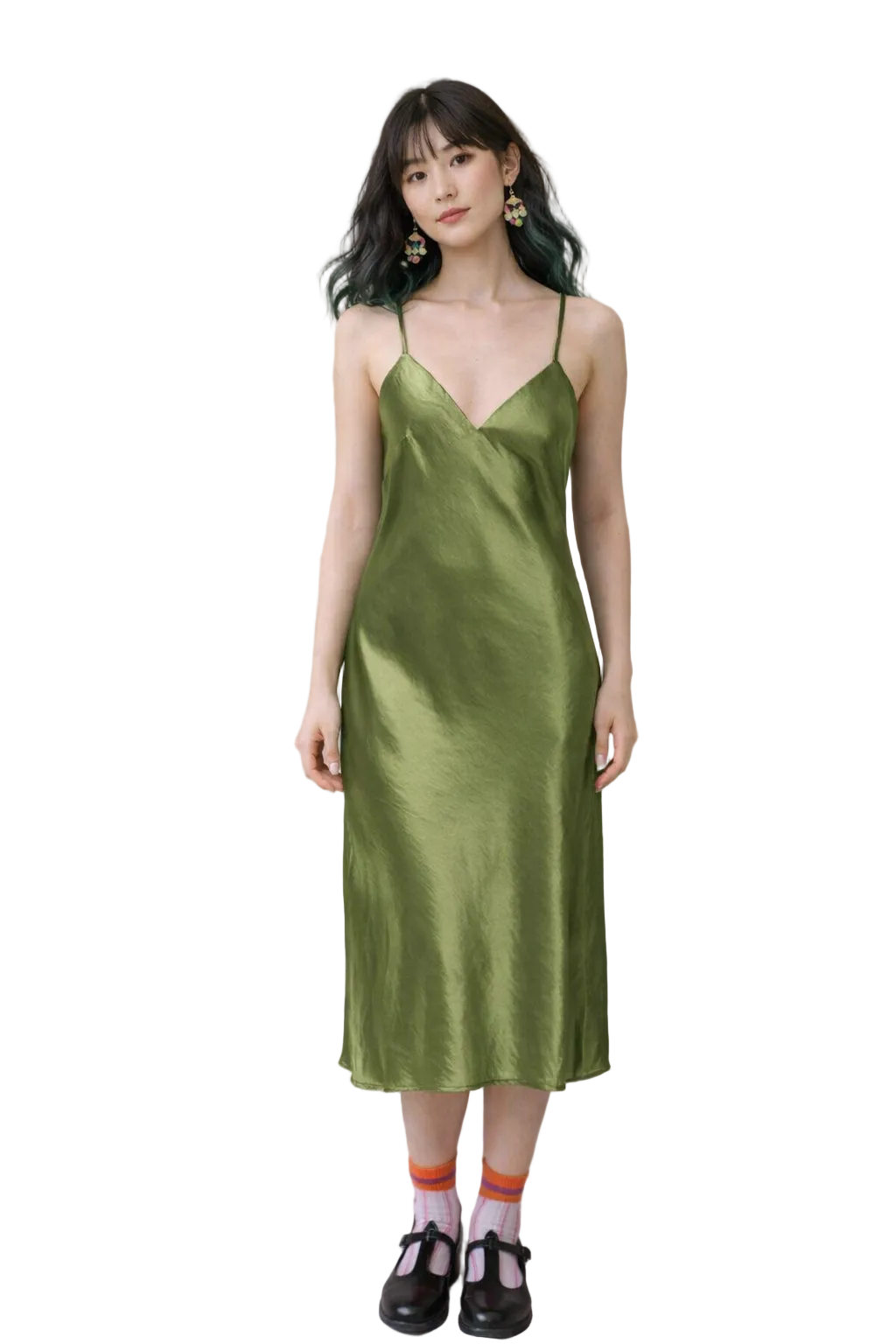 Satin Slip Dress - Out of the Blue