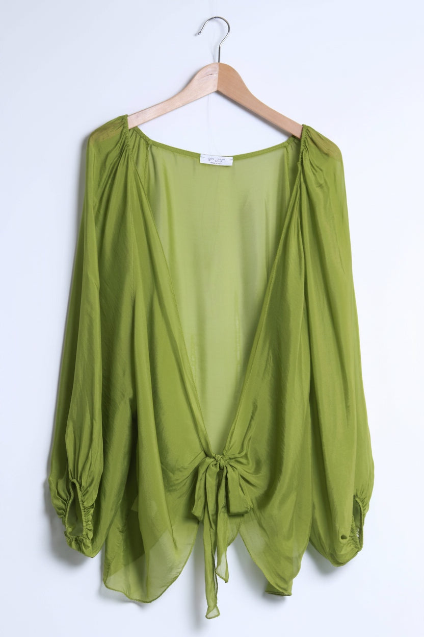 Willow Silk Tie Jacket - Out of the Blue