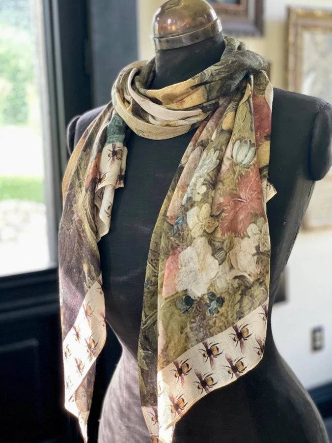 Dream In Flowers Scarf - Out of the Blue