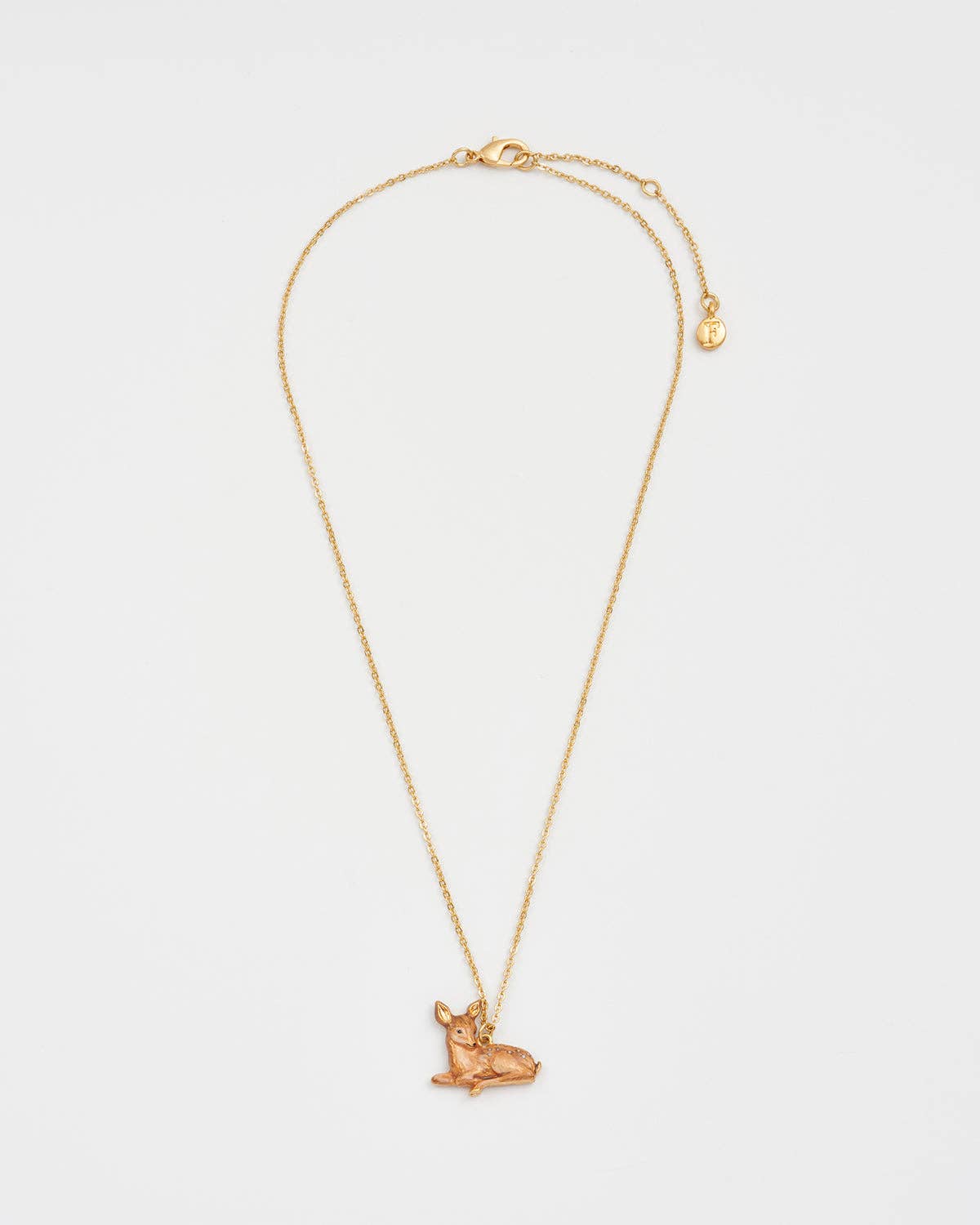 Resting Fawn Gold Chain Necklace - Out of the Blue