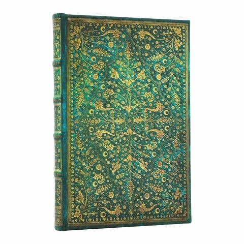 Emerald Flower Mini Lined Hardcover Journal, 176pg, 85GSM, Marsh’s Library