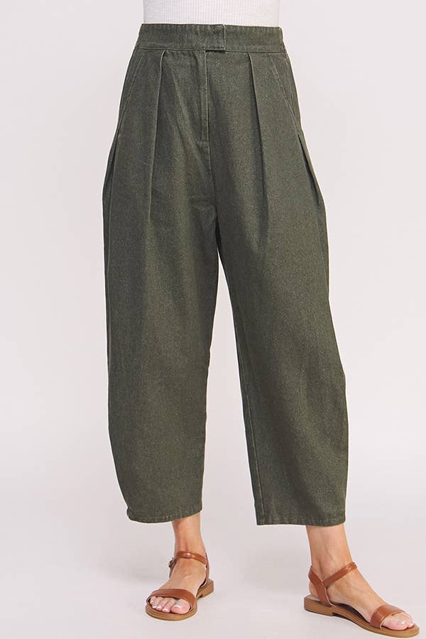 HIGH WAIST PLEATED TROUSERS - Out of the Blue