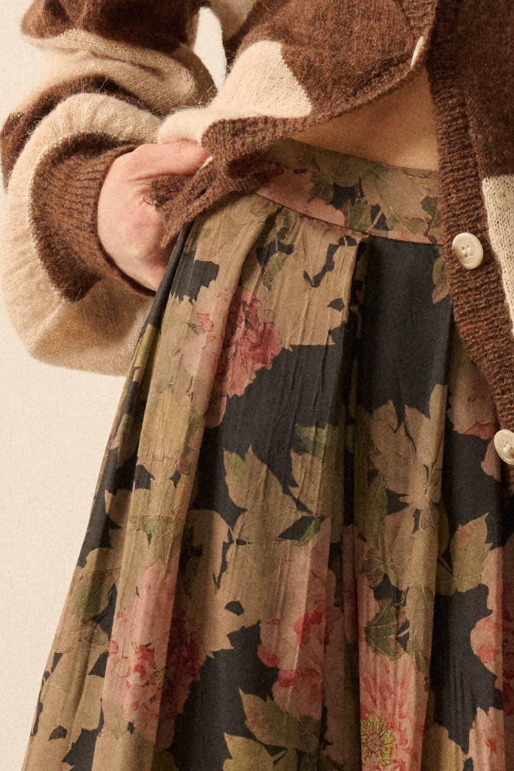Pleated Midi Circle Skirt