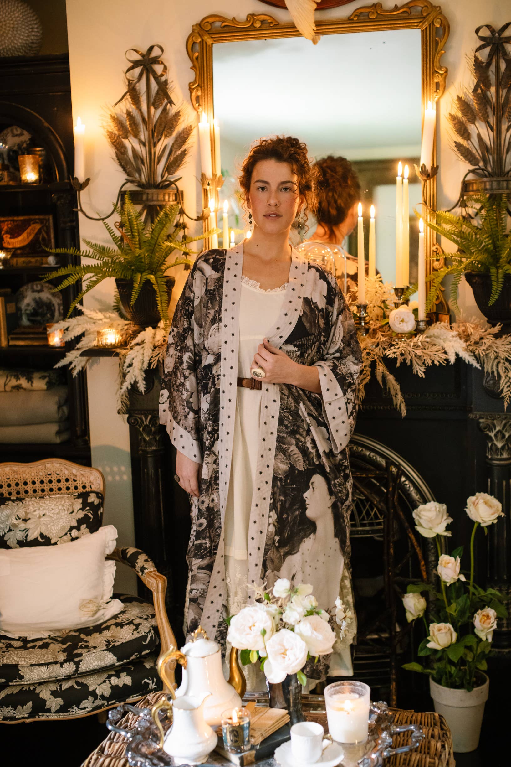 The Looking Glass Bamboo Duster Kimono Robe - Out of the Blue