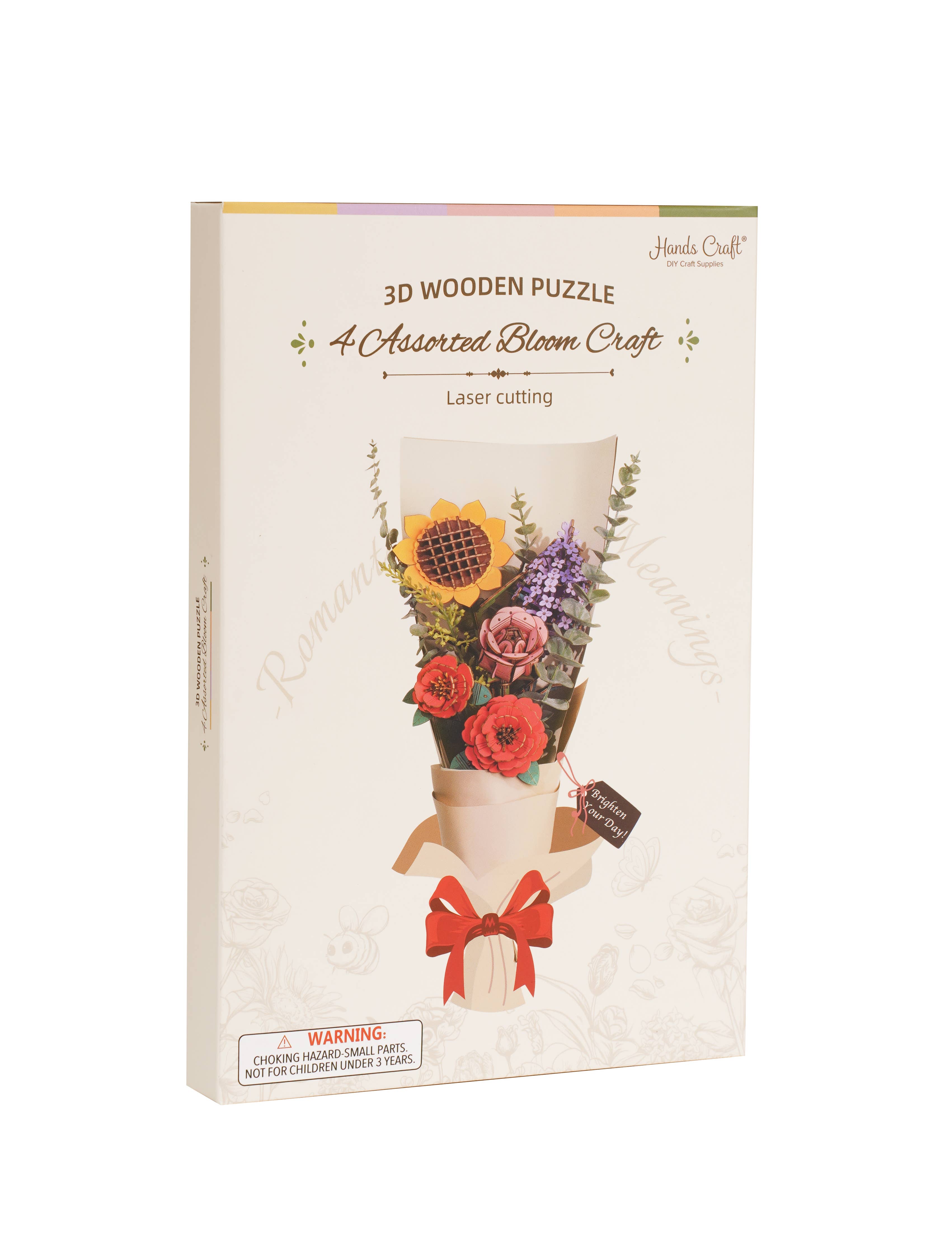 3D Wooden Flower Puzzle Bundle Pack - Out of the Blue