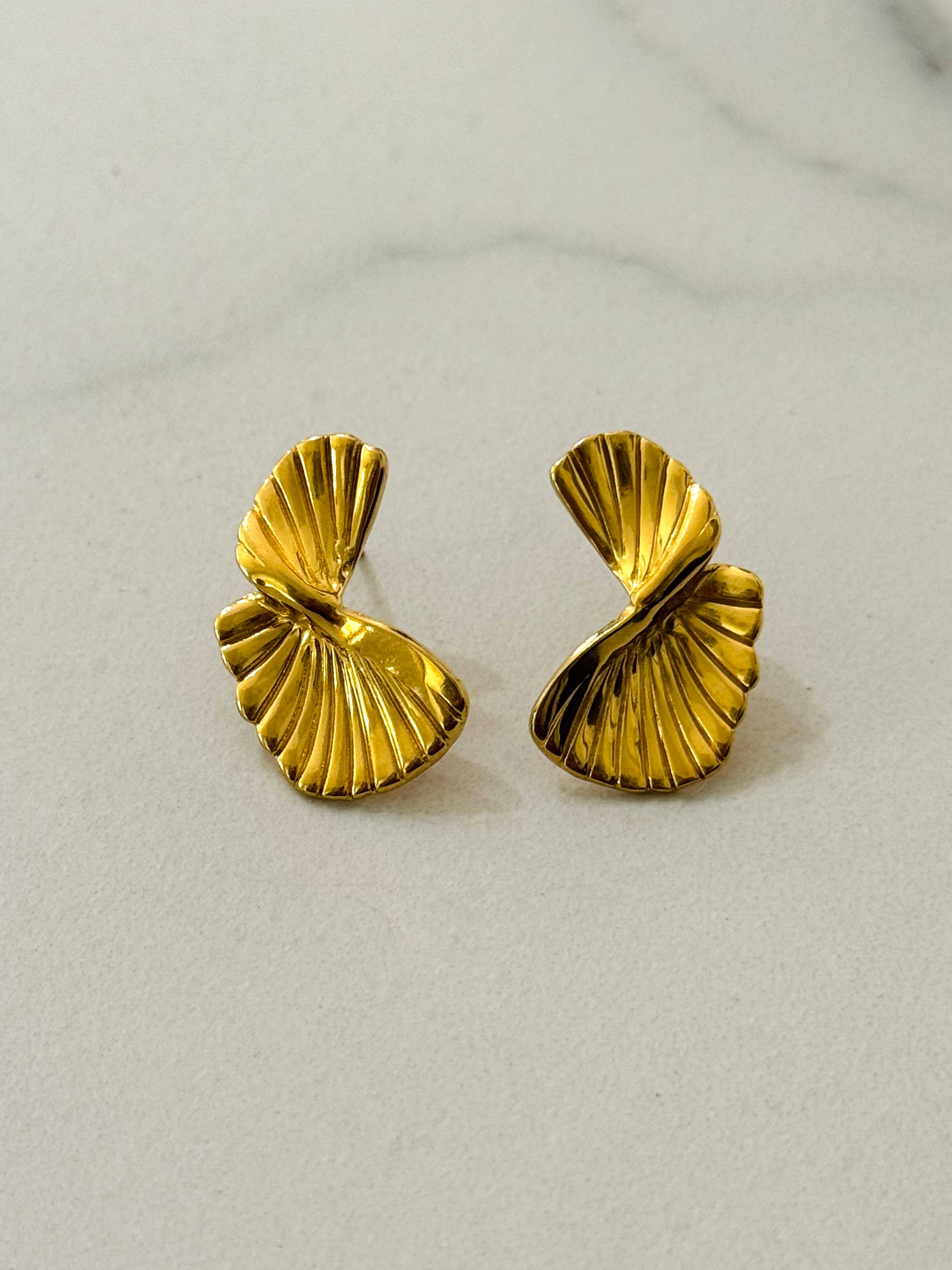 Twist Stainless Steel Stud Earrings - Out of the Blue