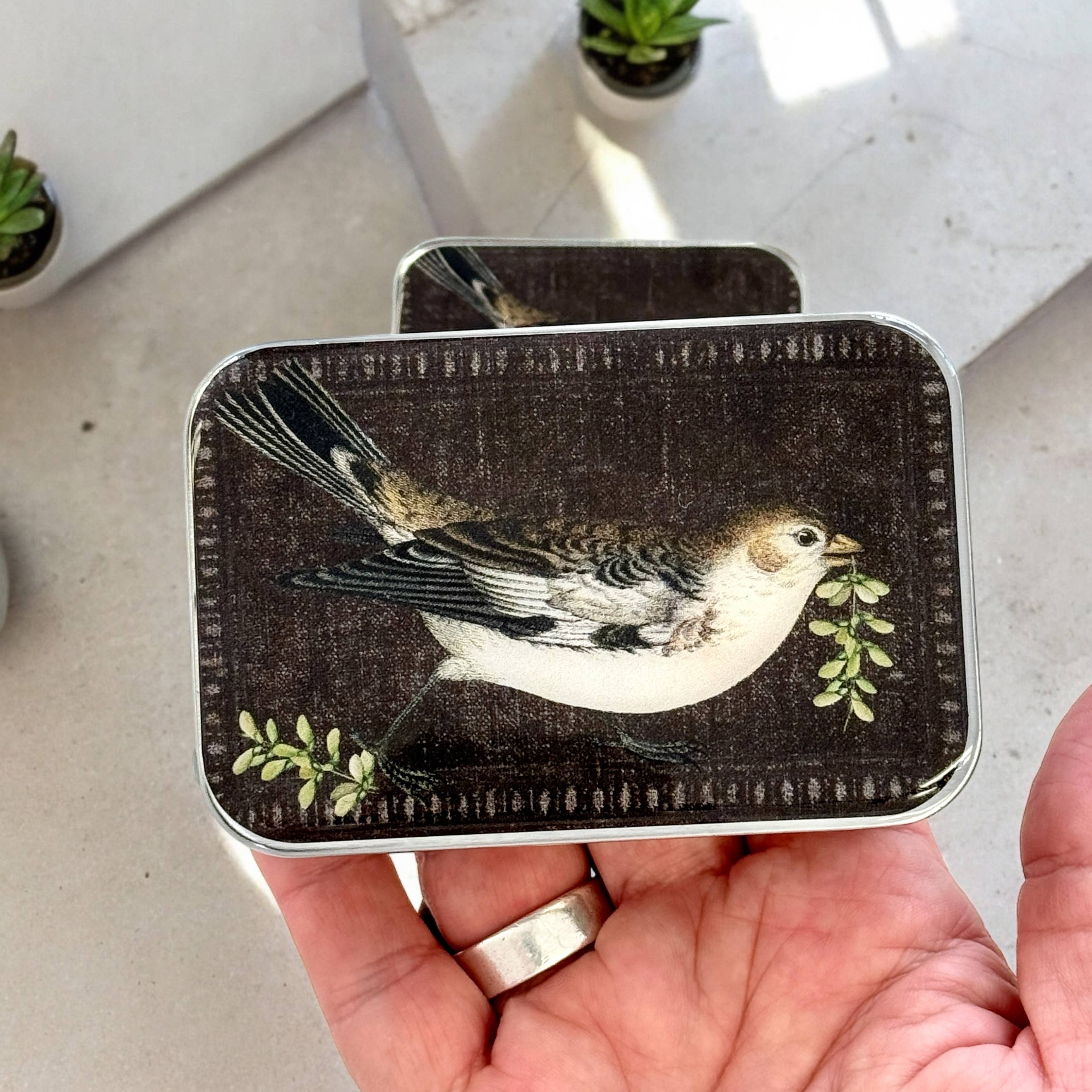 Birdsong Notions Tin - Out of the Blue