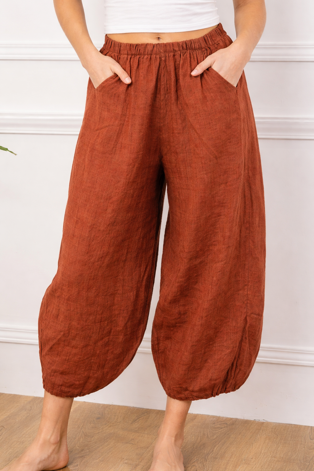 Gabby Linen Pants - Out of the Blue