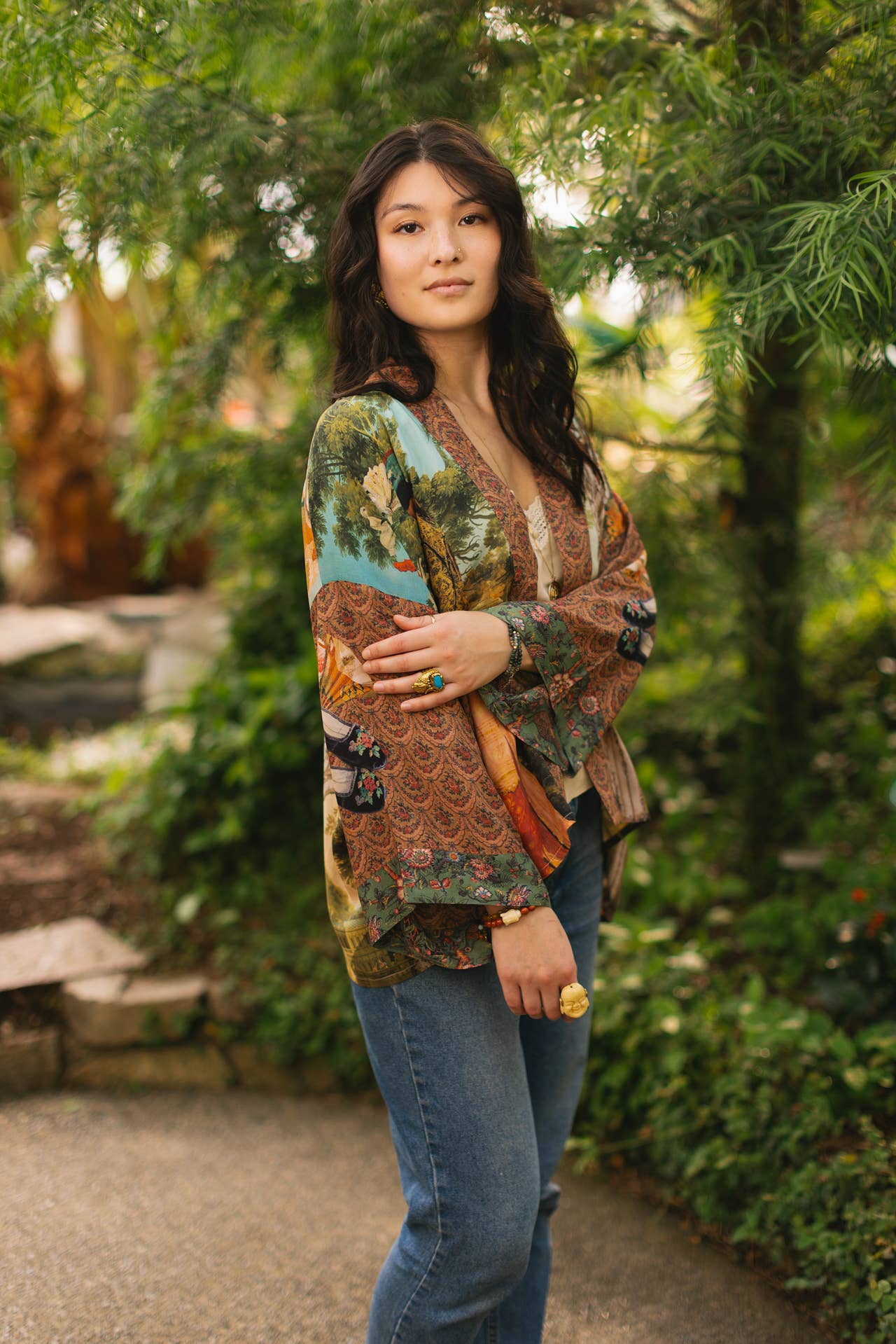 Secret Garden Cropped Jacket - Out of the Blue