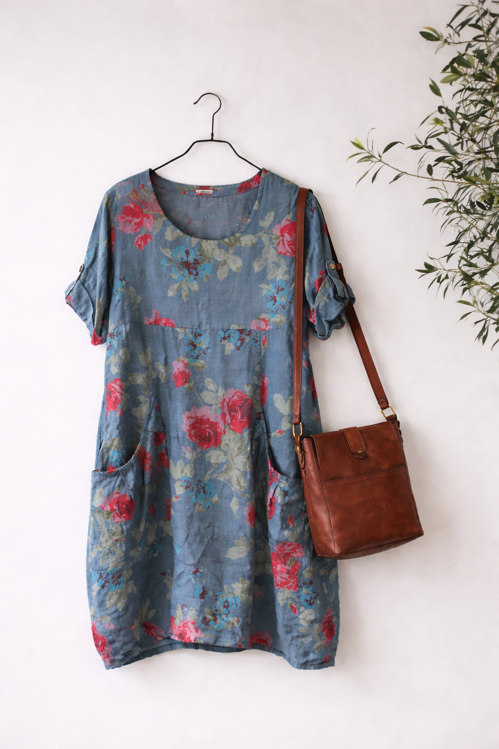 Floral Linen Dress - Out of the Blue