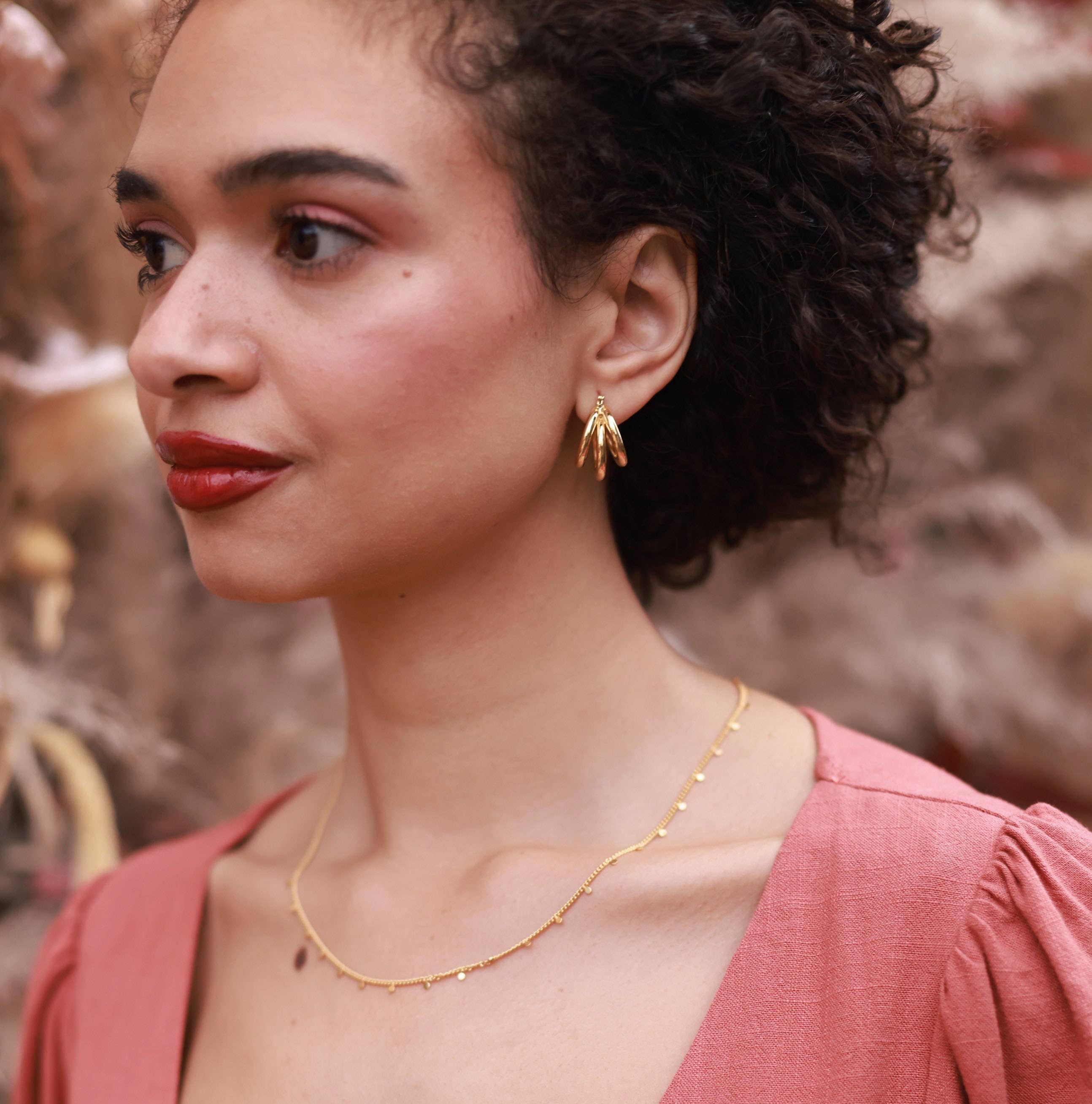Vintage Style Triple Hoop Earring - Out of the Blue