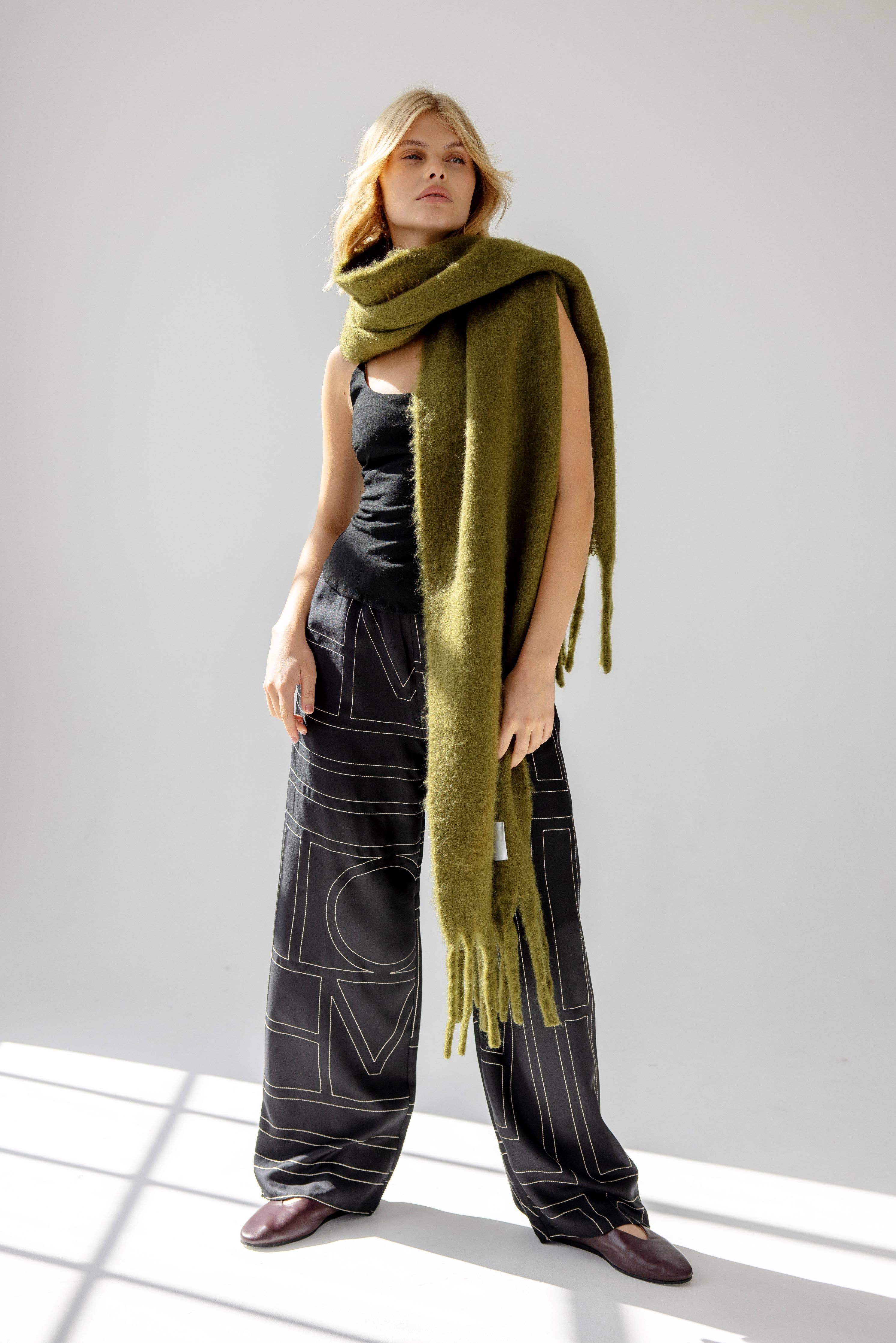 The Reykjavik Scarf - 100% Recycled - Sea Kelp - FW25 - Out of the Blue