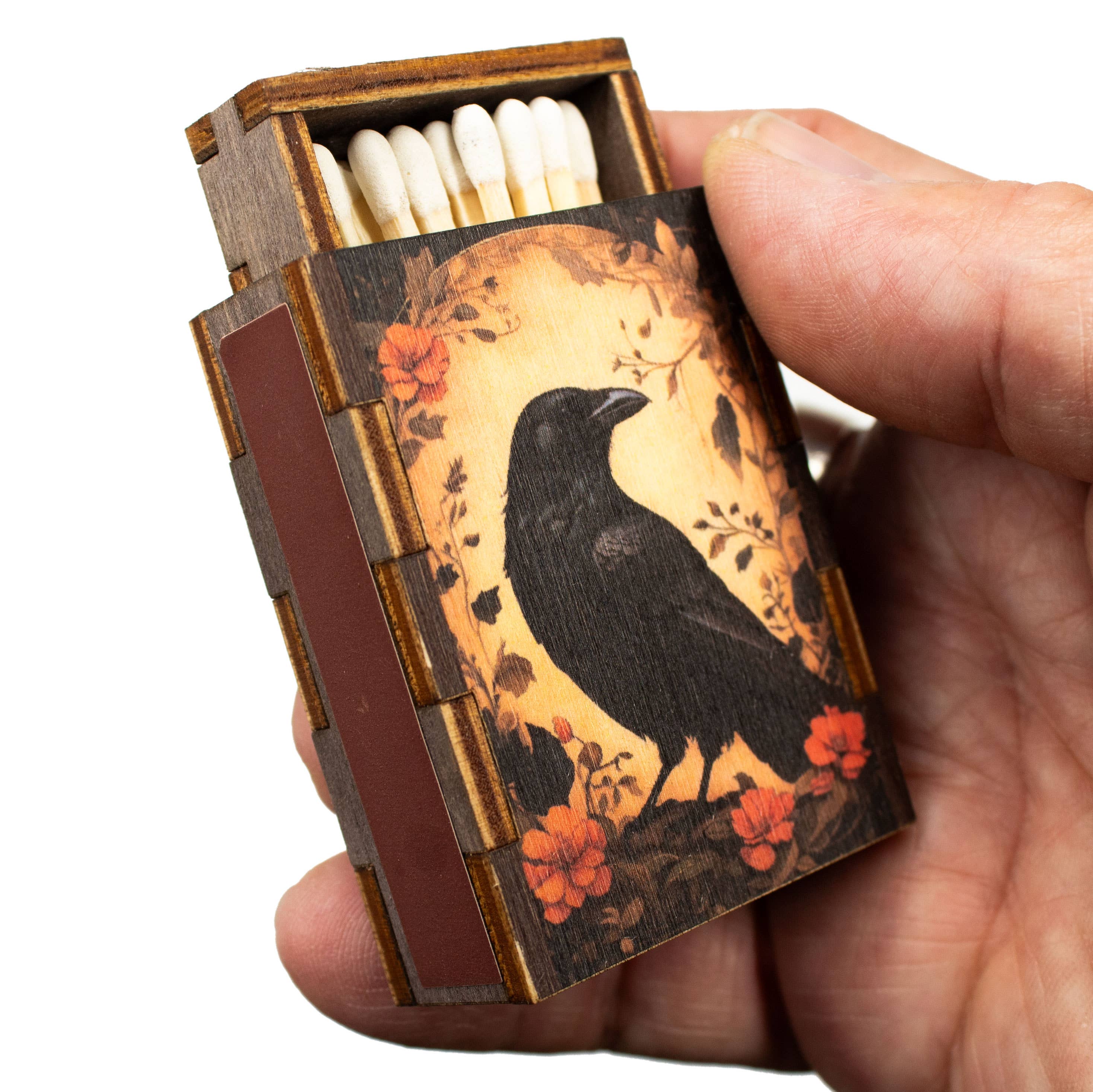 Matches • Raven Wooden Matchbox • Home Decor for Candles - Out of the Blue