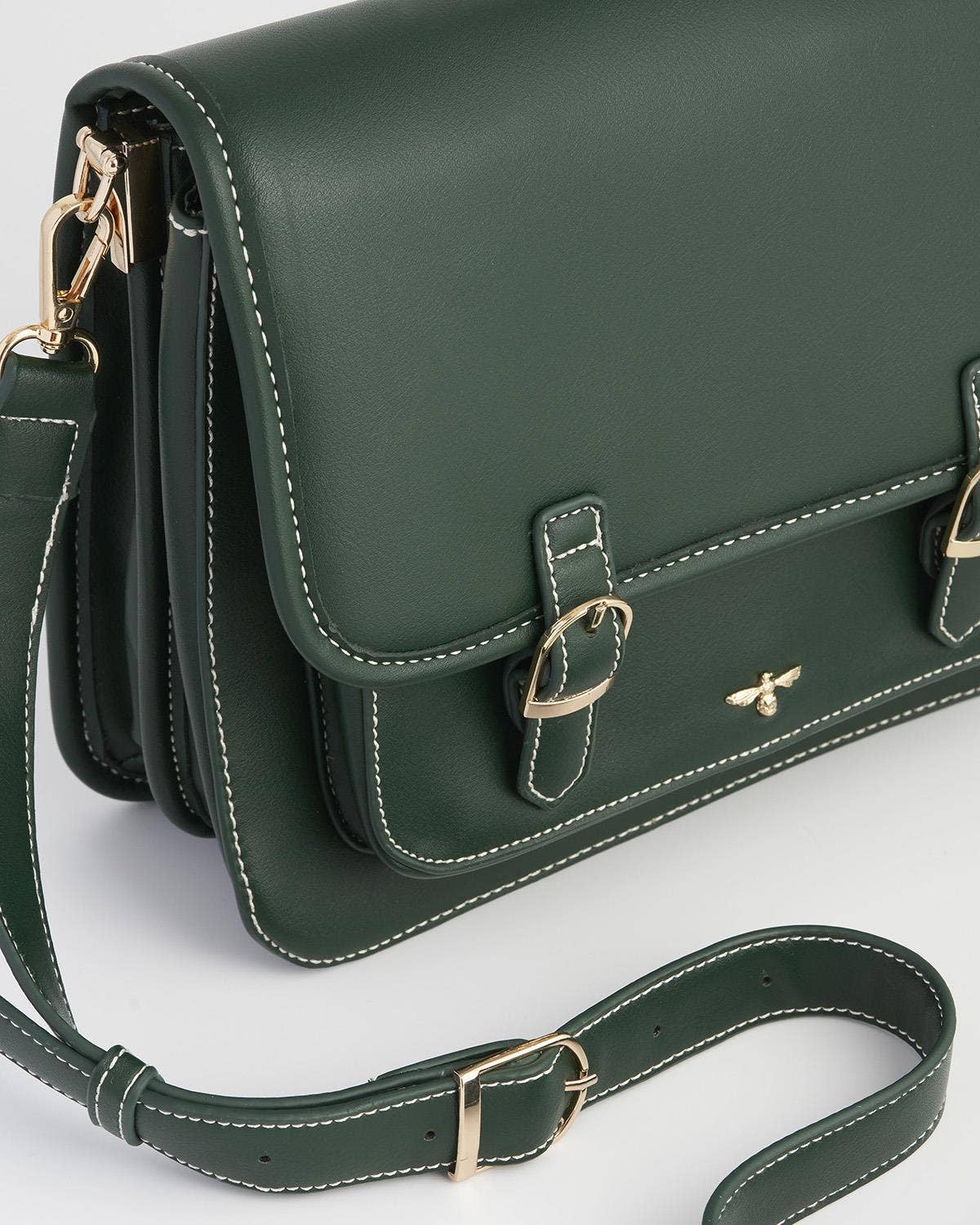Into the Woods Green Satchel - Out of the Blue