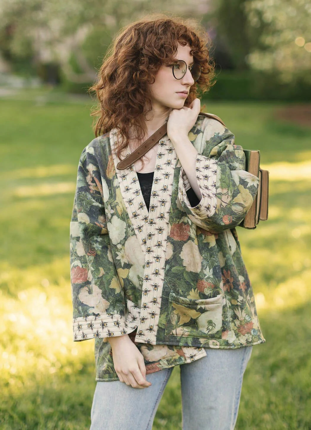 Dream In Flowers Fleece Jacket - Out of the Blue