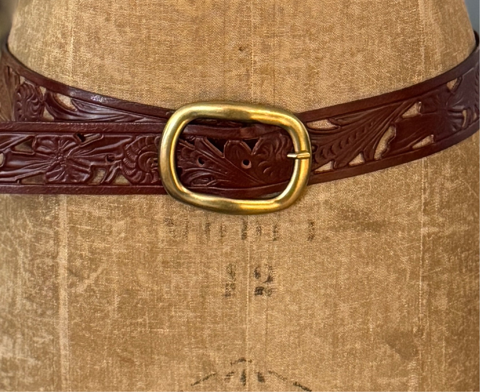 Leather Cut -Out Belt - Out of the Blue