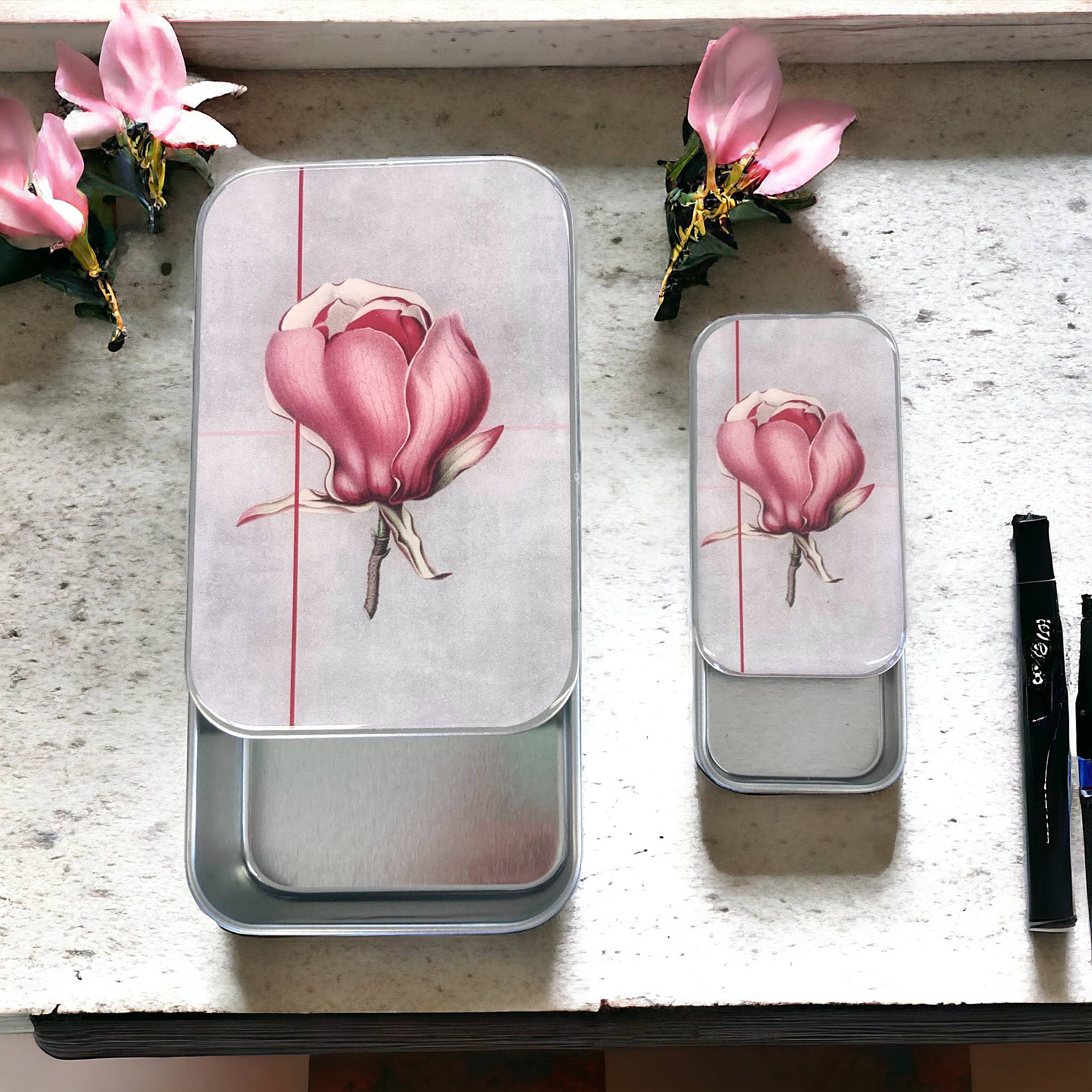 Pink Magnolia Notions Tin - Out of the Blue