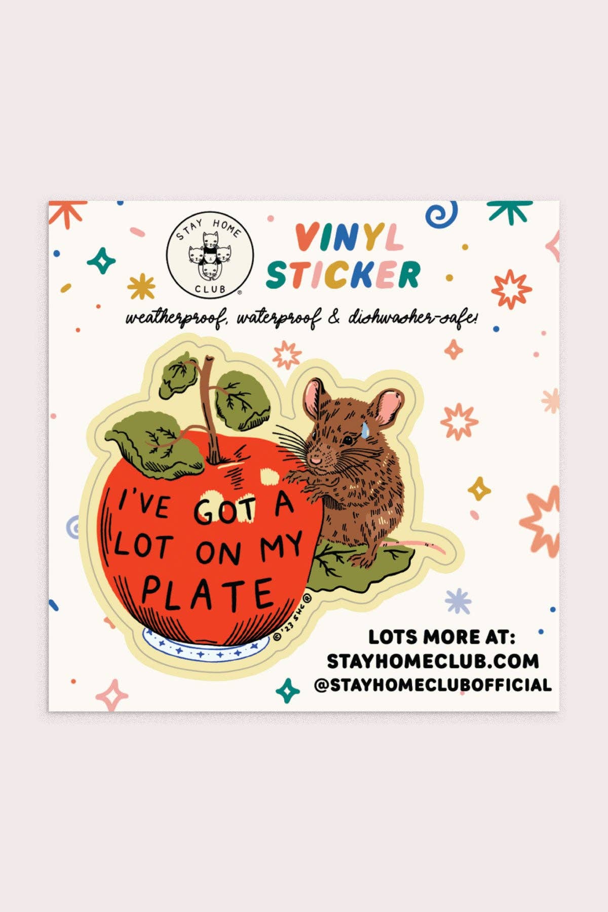 A Lot On My Plate Vinyl Sticker - Out of the Blue