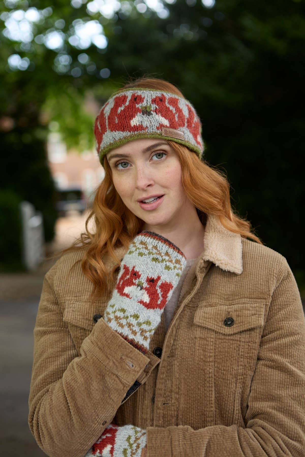 Squirrel Knit Handwarmers