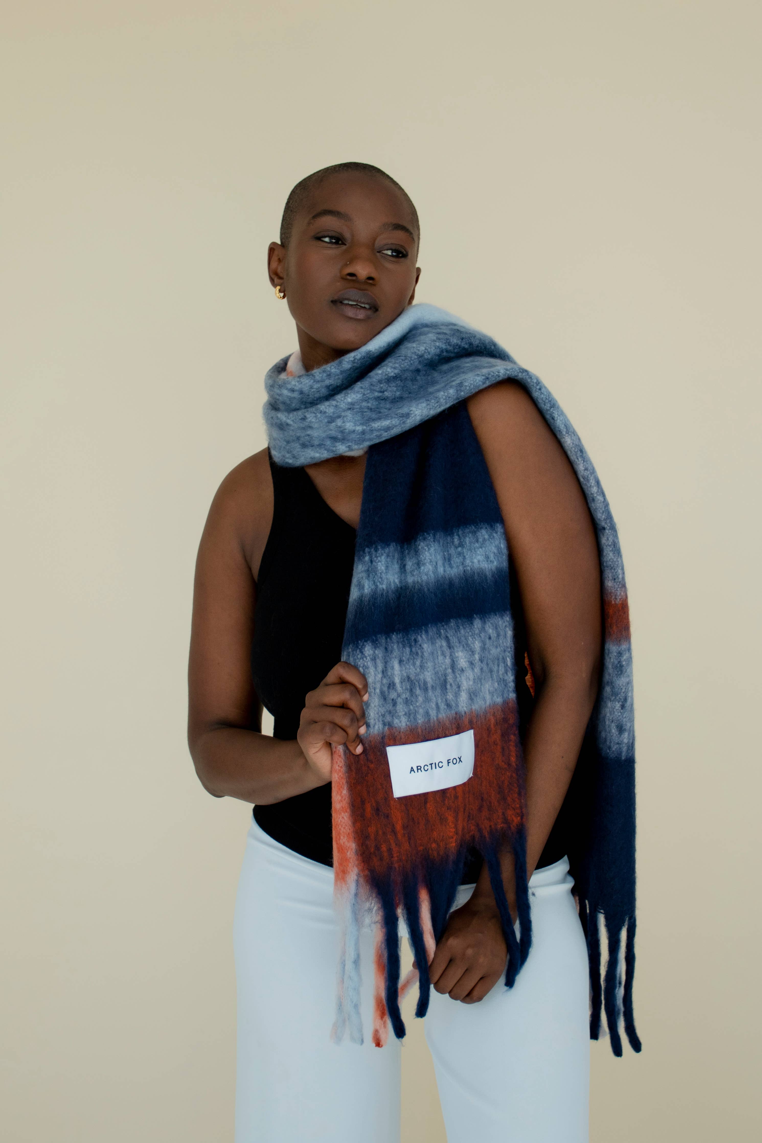 The Stockholm Scarf - 100% Recycled - Winter Lagoon - AW23 - Out of the Blue