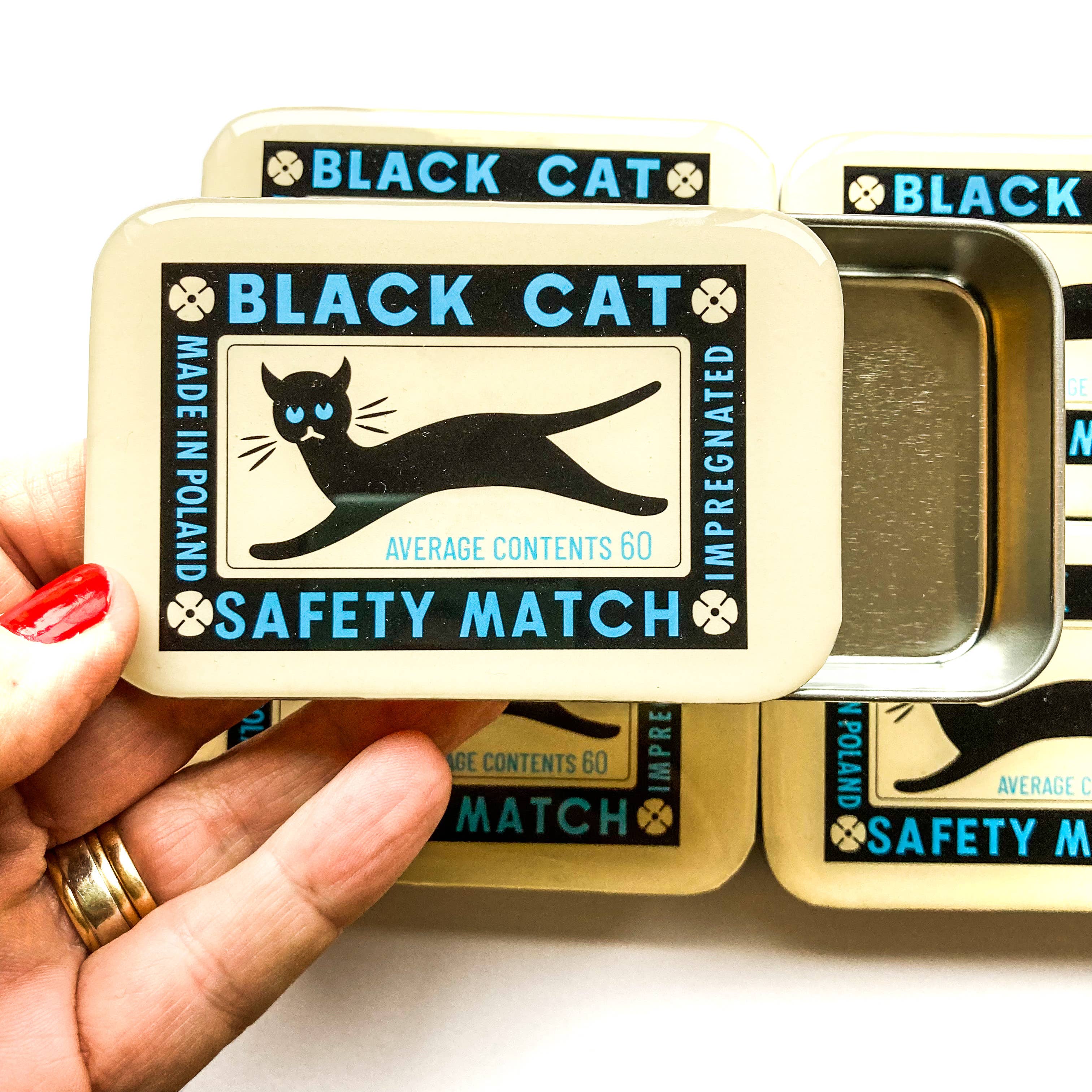 Black cat notions tin - Out of the Blue