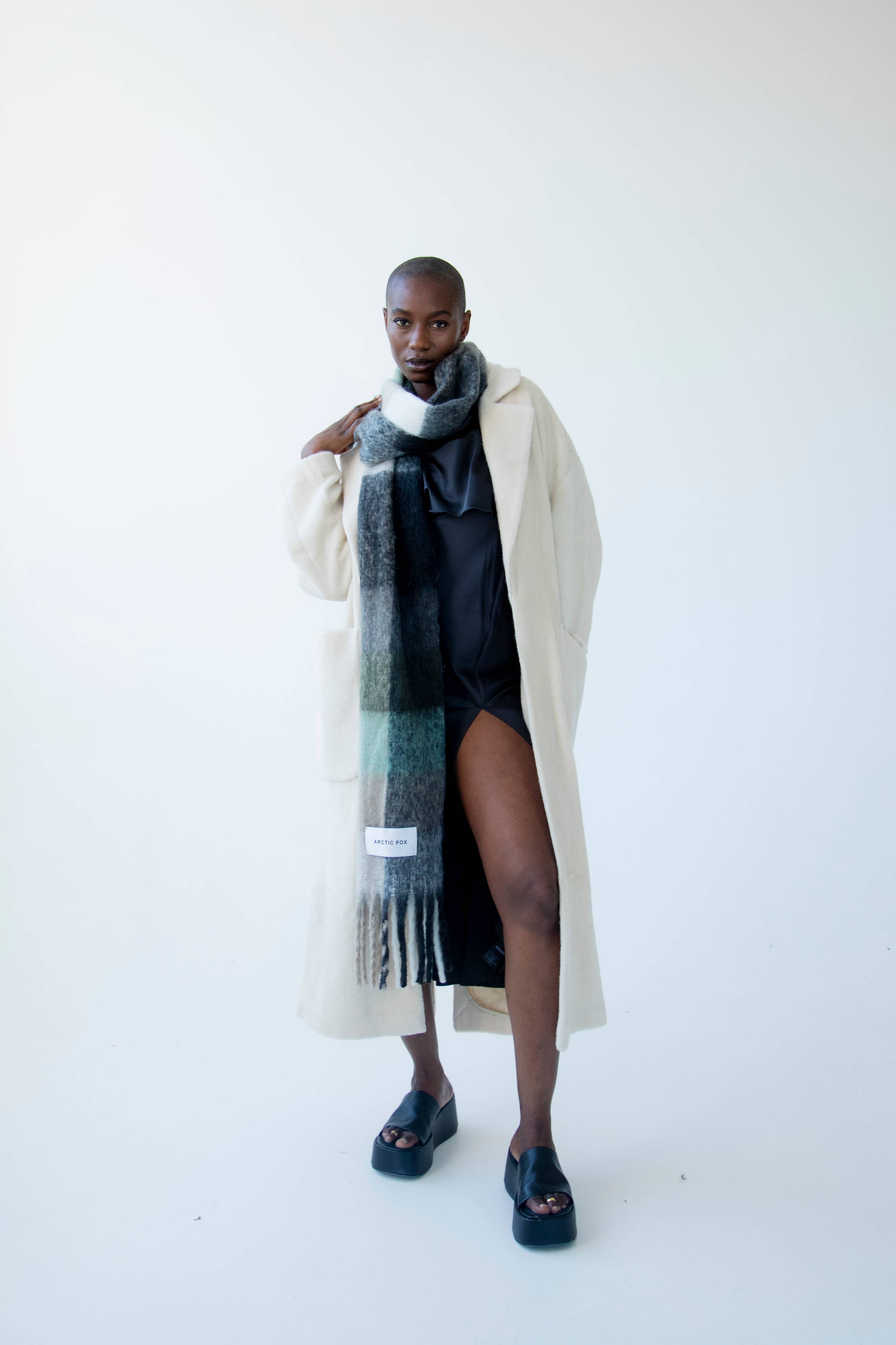 The Reykjavik Scarf - Black Check - AW23 - Out of the Blue