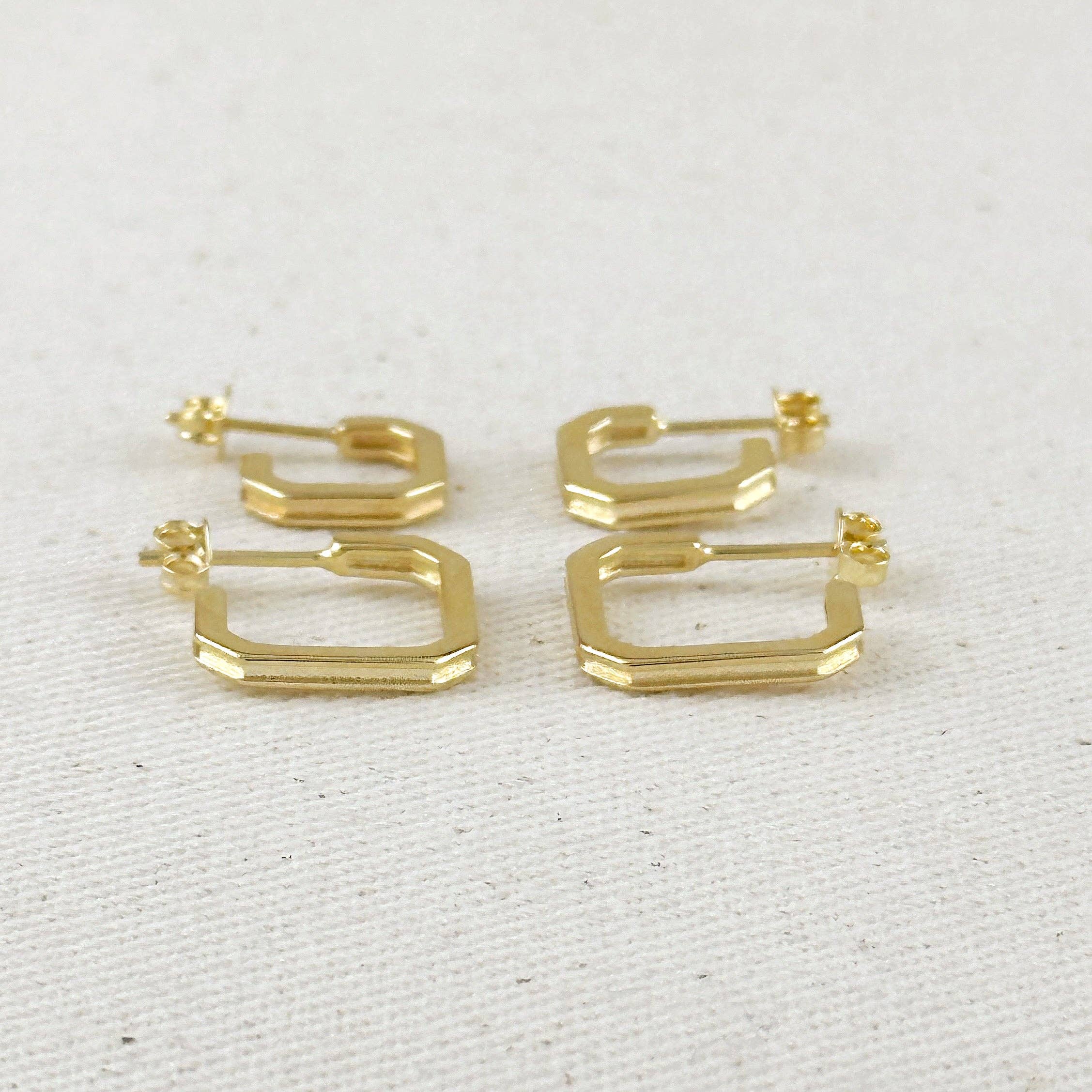 Square C-Hoop Earrings