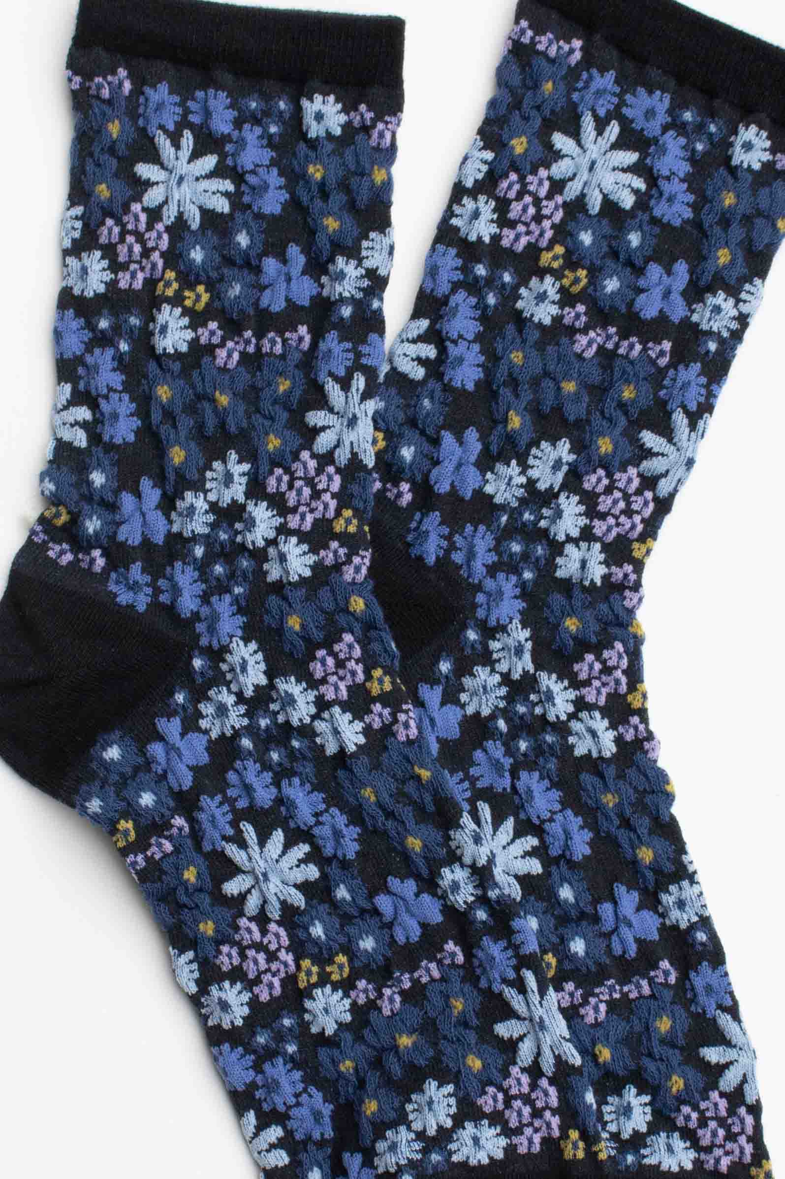 Meadow Blossom Crew Socks - Out of the Blue