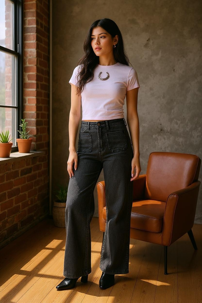 Mini Patch High Rise Denim - Out of the Blue