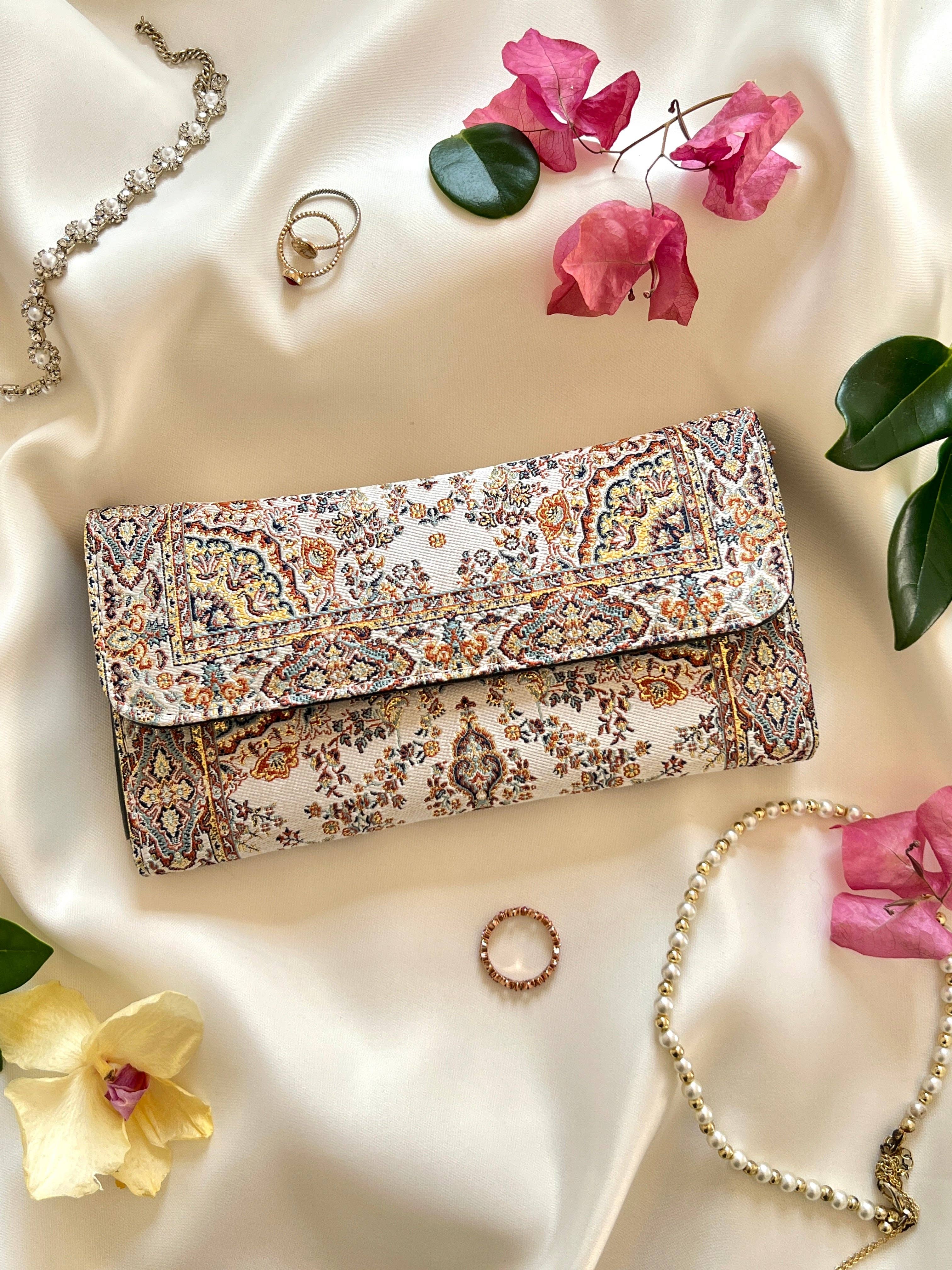Snap Brocade Wallet - Out of the Blue