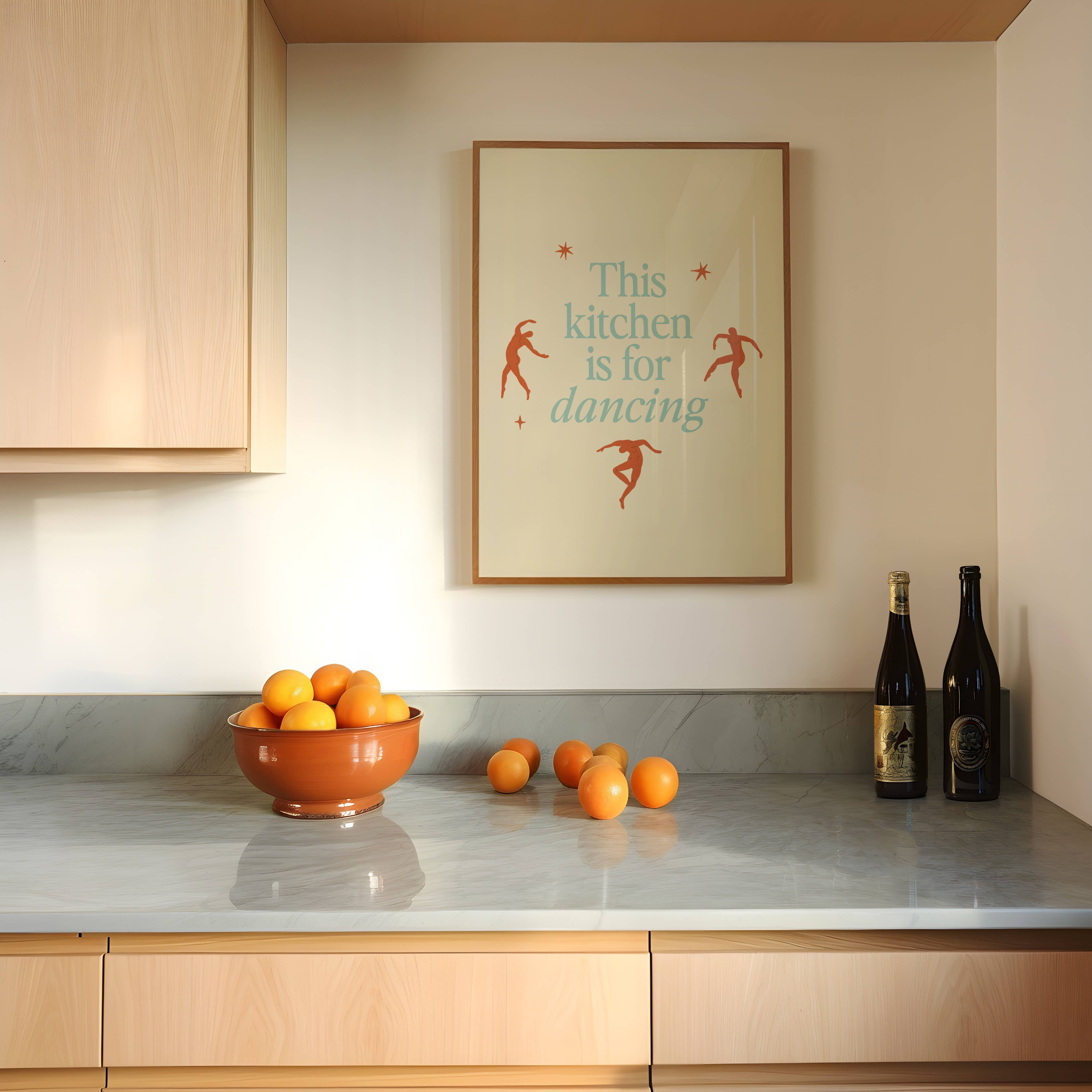 This Kitchen Is For Dancing Print - Out of the Blue