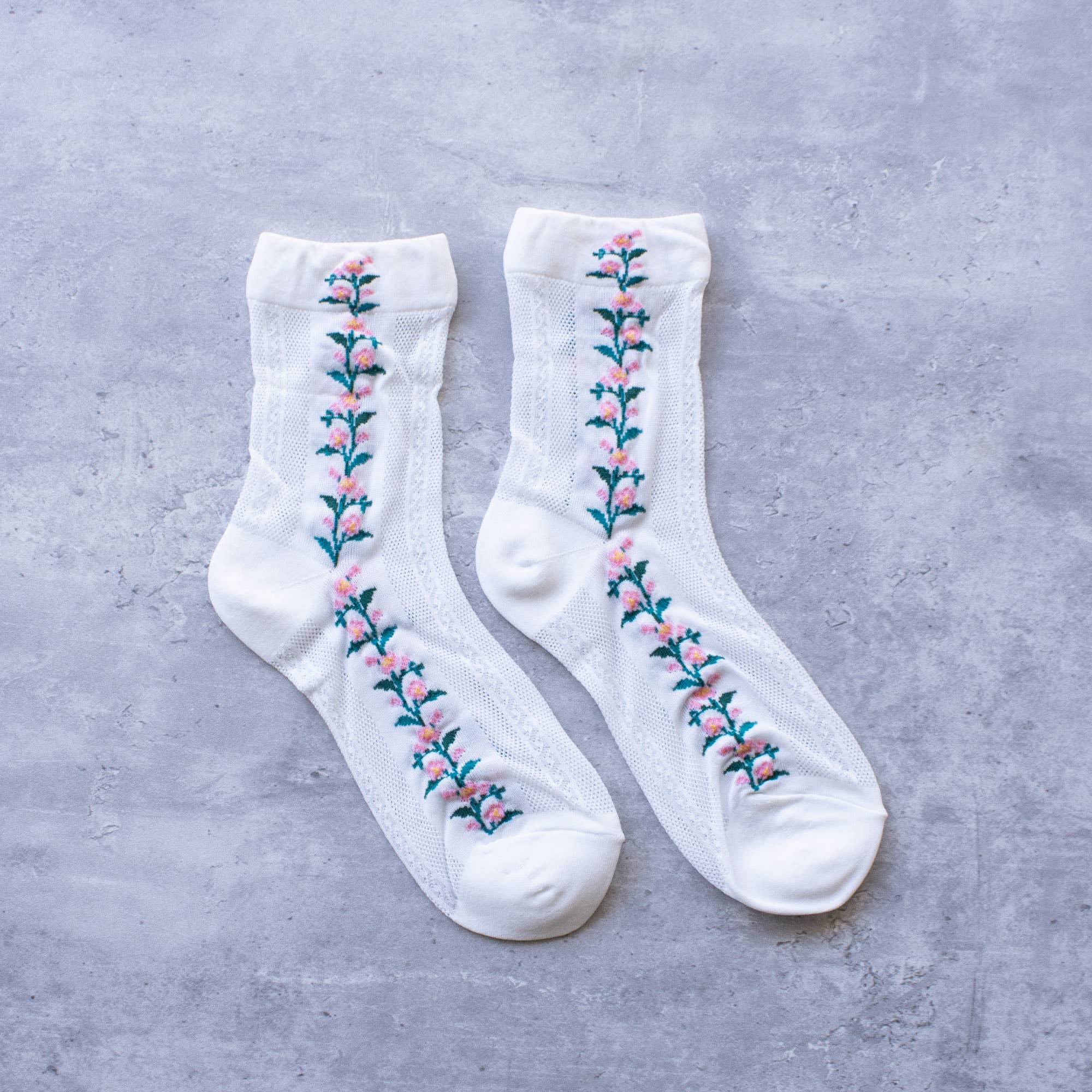 Floral Mesh Socks - Out of the Blue