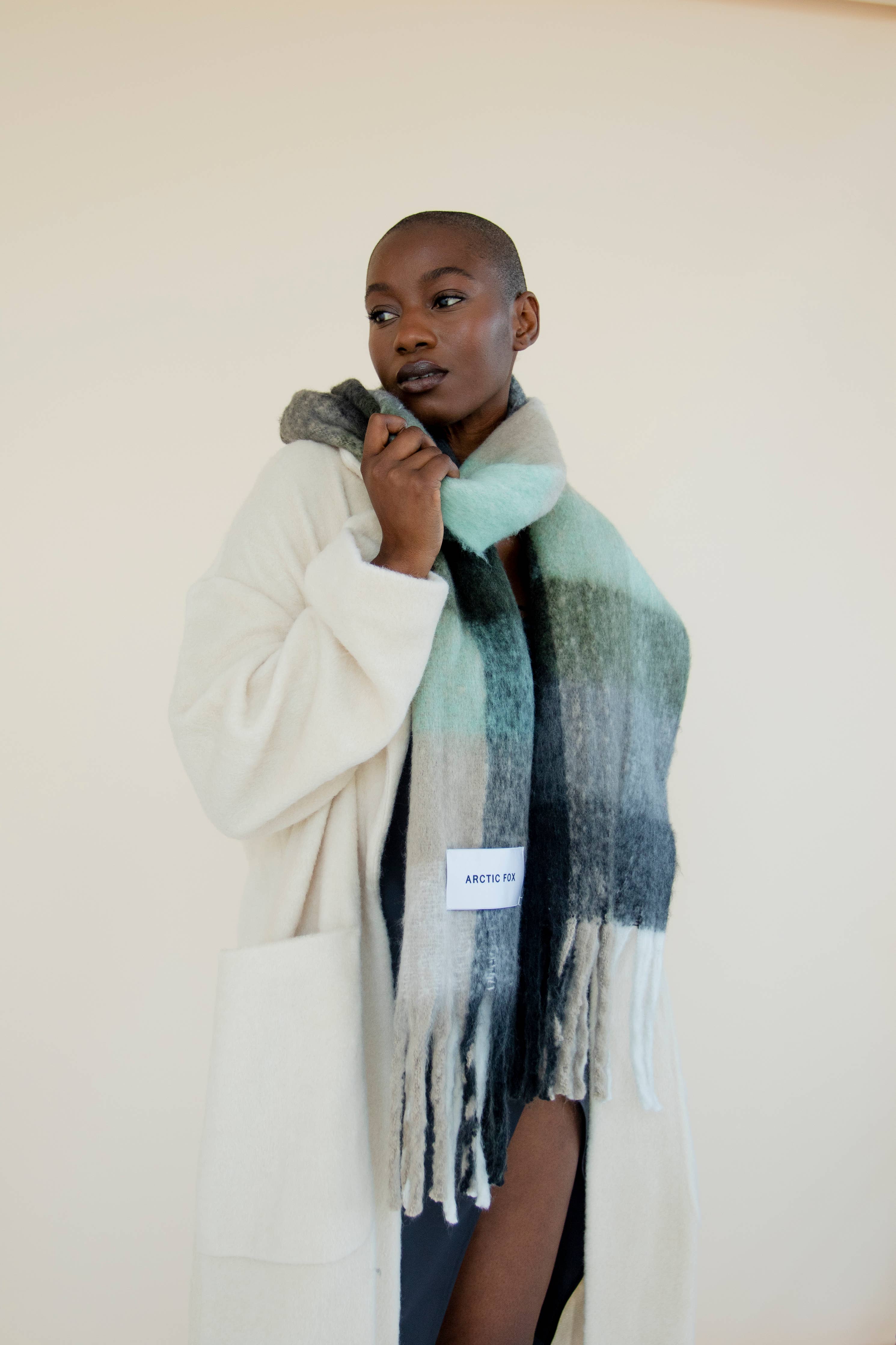 The Reykjavik Scarf - Black Check - AW23 - Out of the Blue