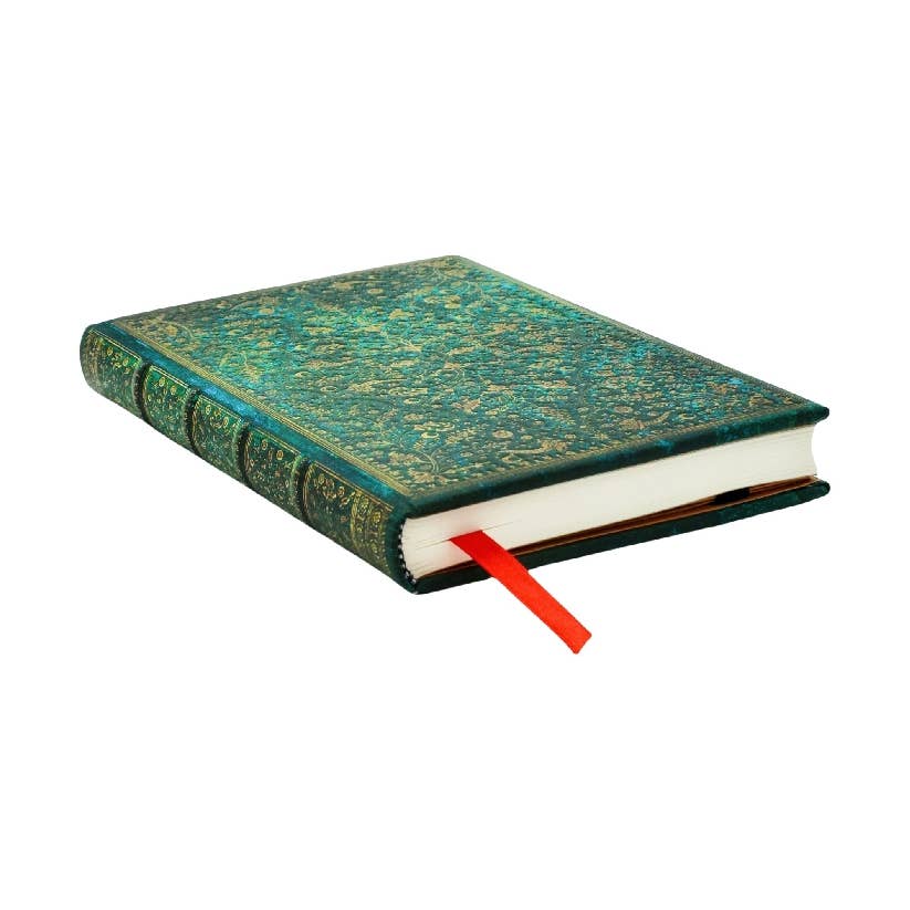 Emerald Flower Mini Lined Hardcover Journal, 176pg, 85GSM, Marsh’s Library