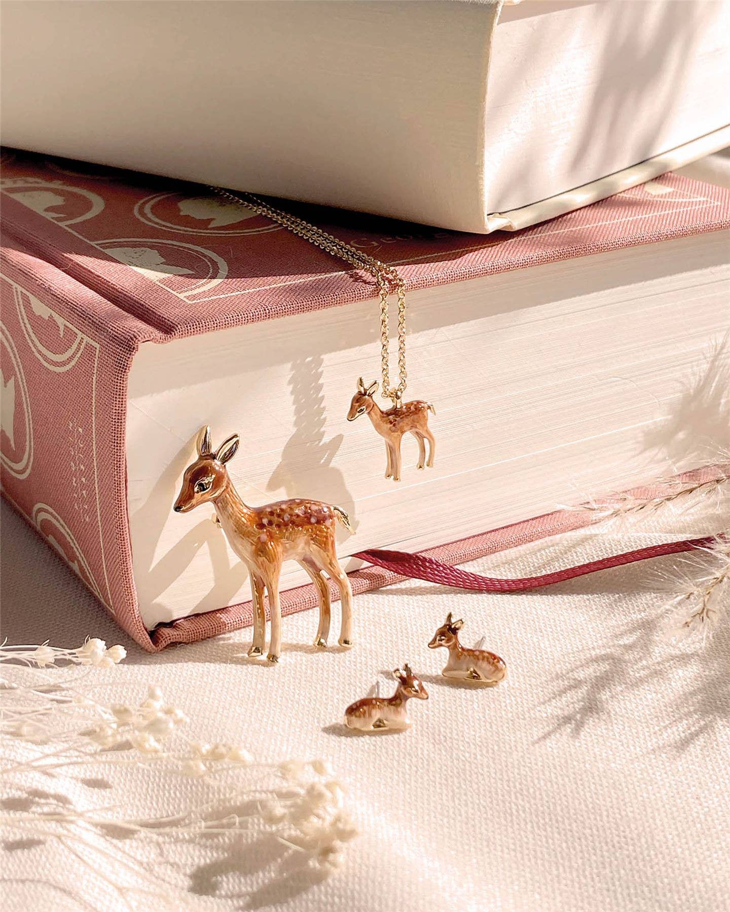 Fable Enamel Fawn Earrings - Out of the Blue