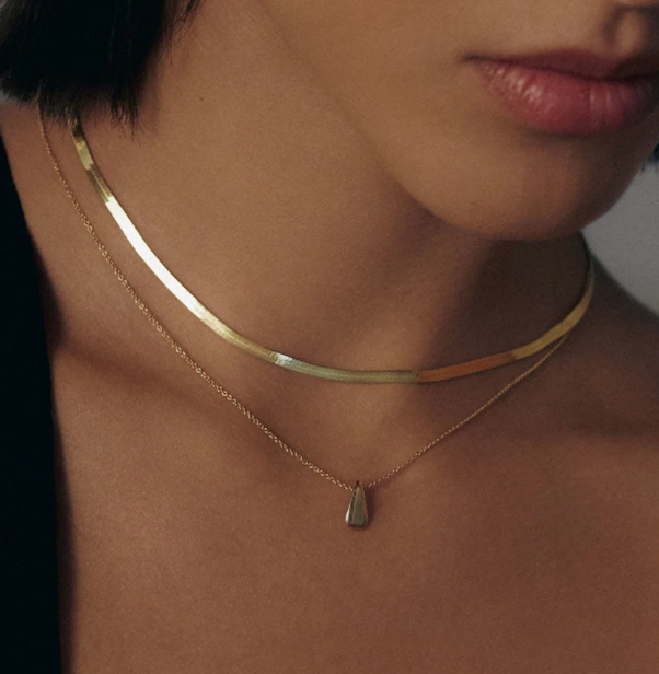 Wheat Flat Chain Necklace - Out of the Blue