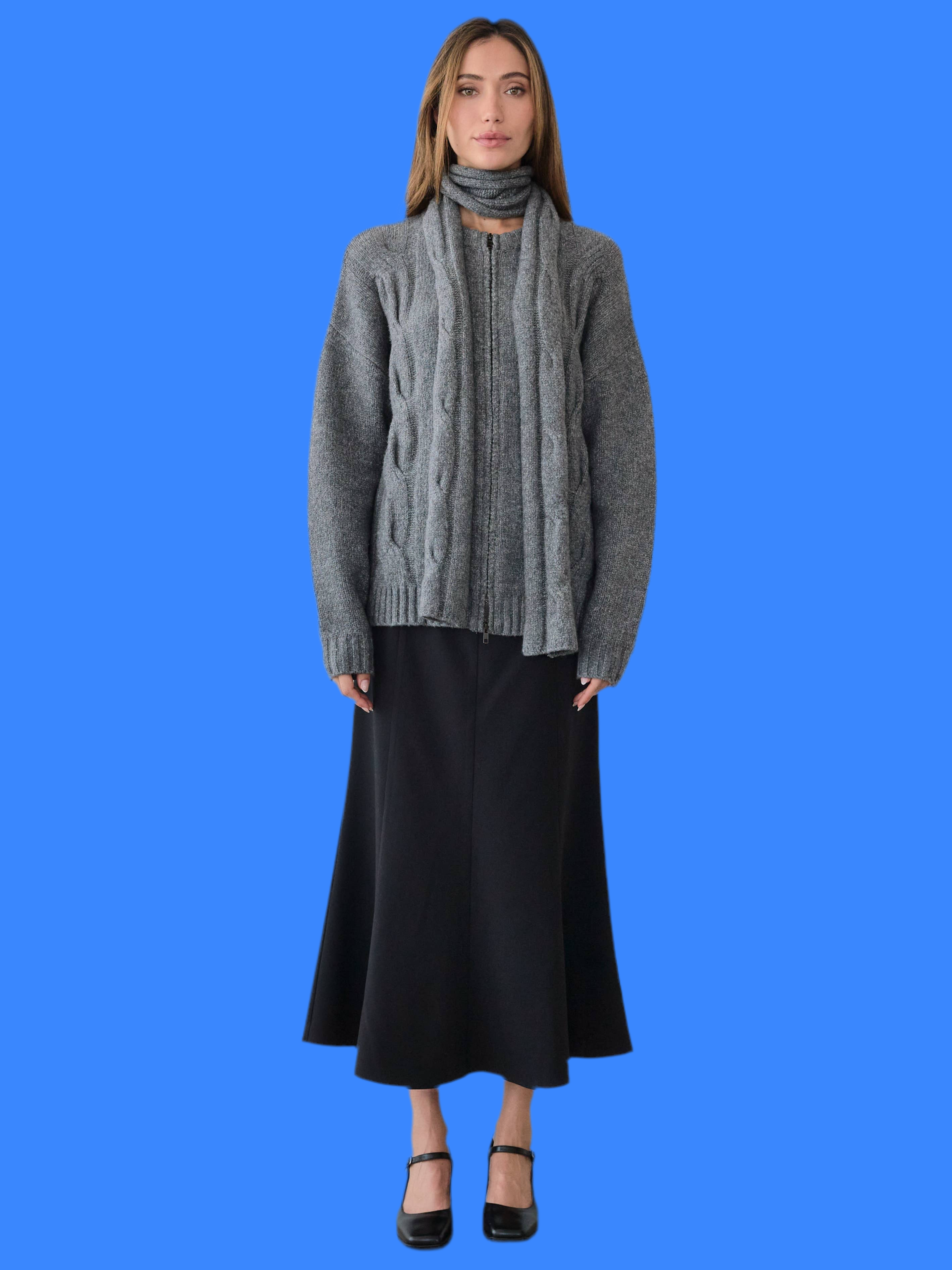 The Gillian Cardigan with Scarf