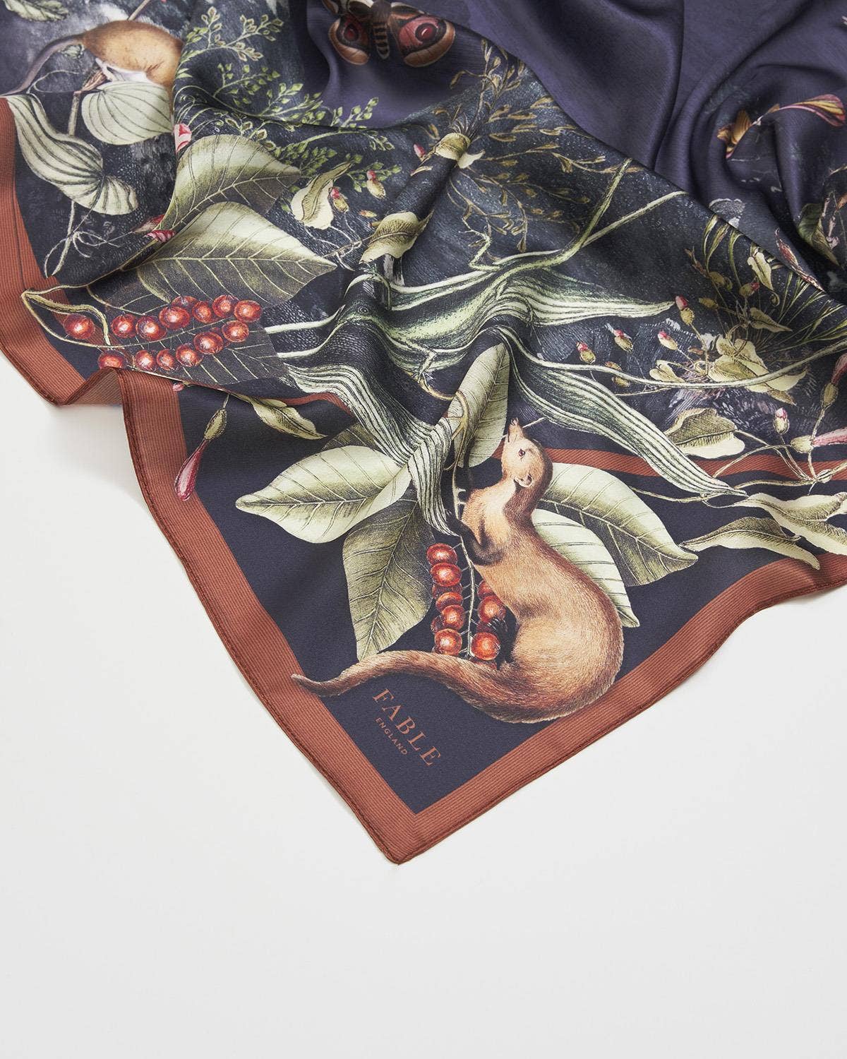 Wolf Garden Narrative Square Scarf - Out of the Blue