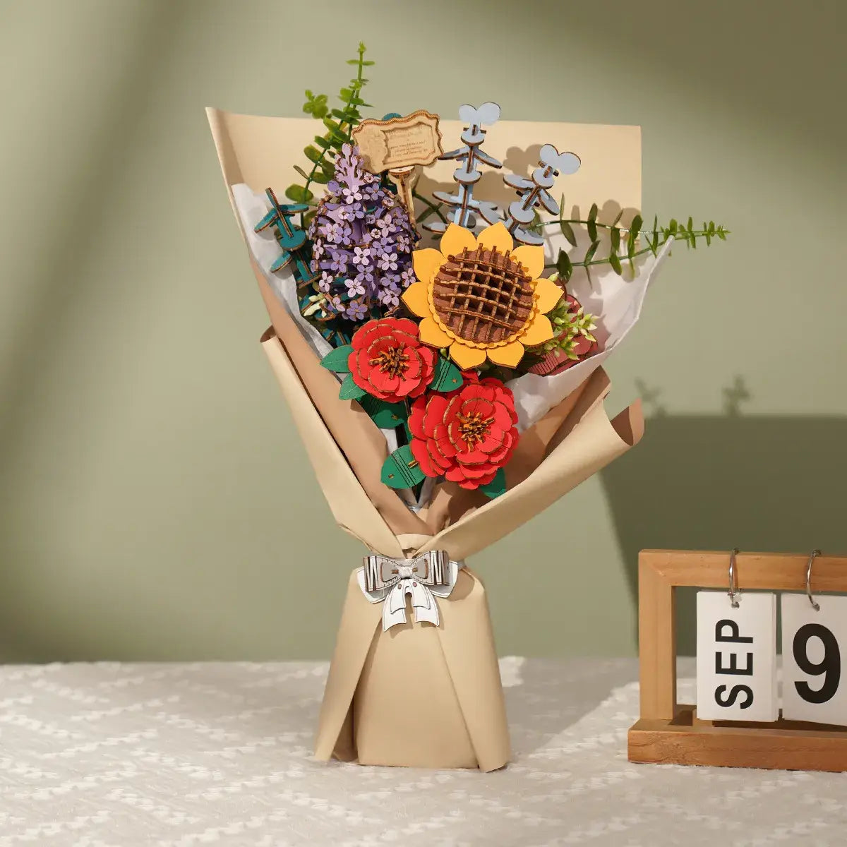 3D Wooden Flower Puzzle Bundle Pack - Out of the Blue