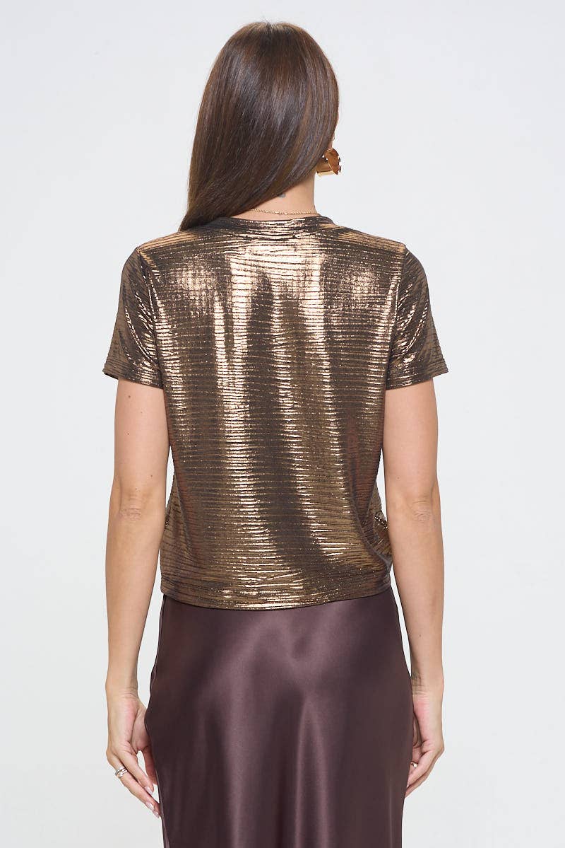 Metallic Textured Top