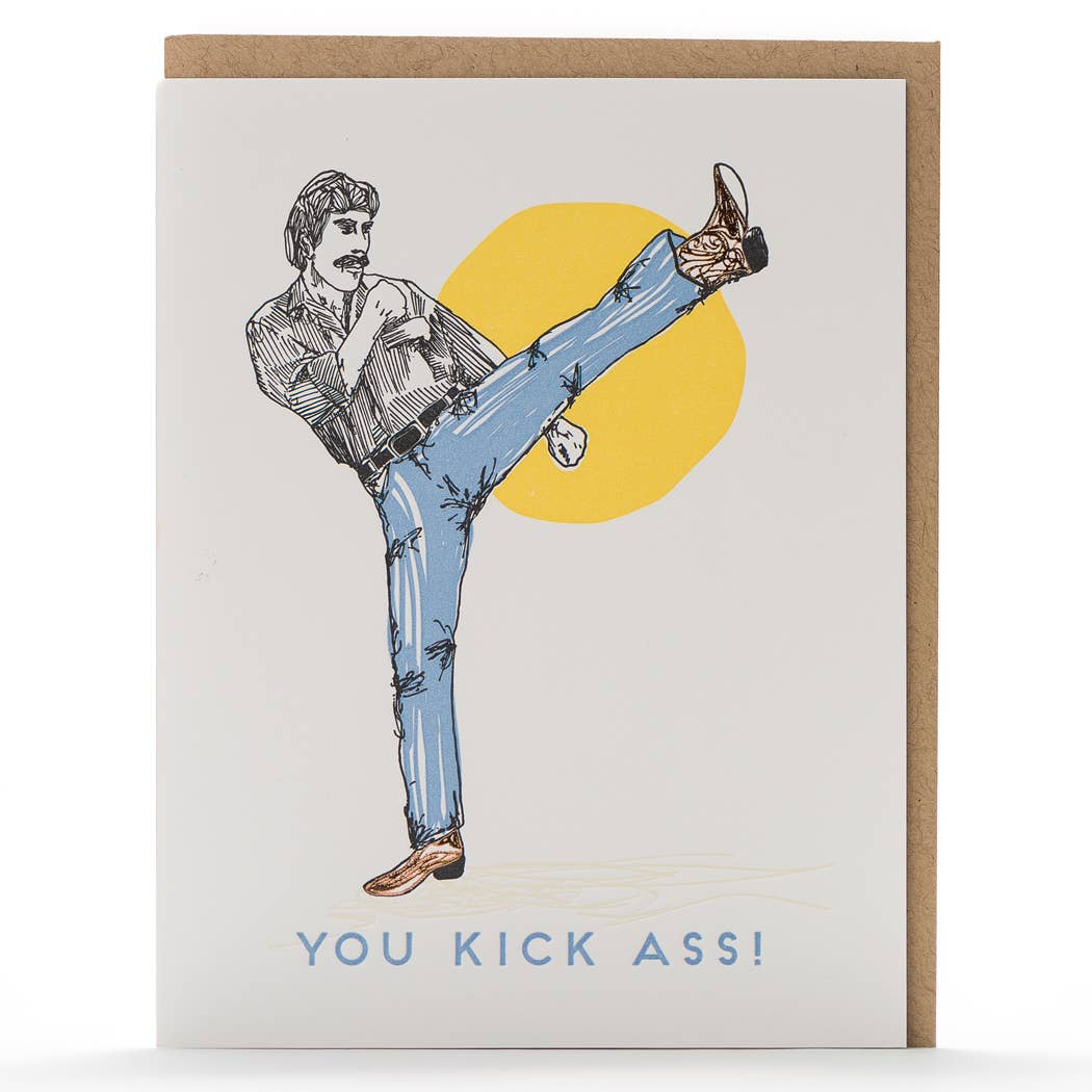 You Kick Ass Throwback Card - Out of the Blue