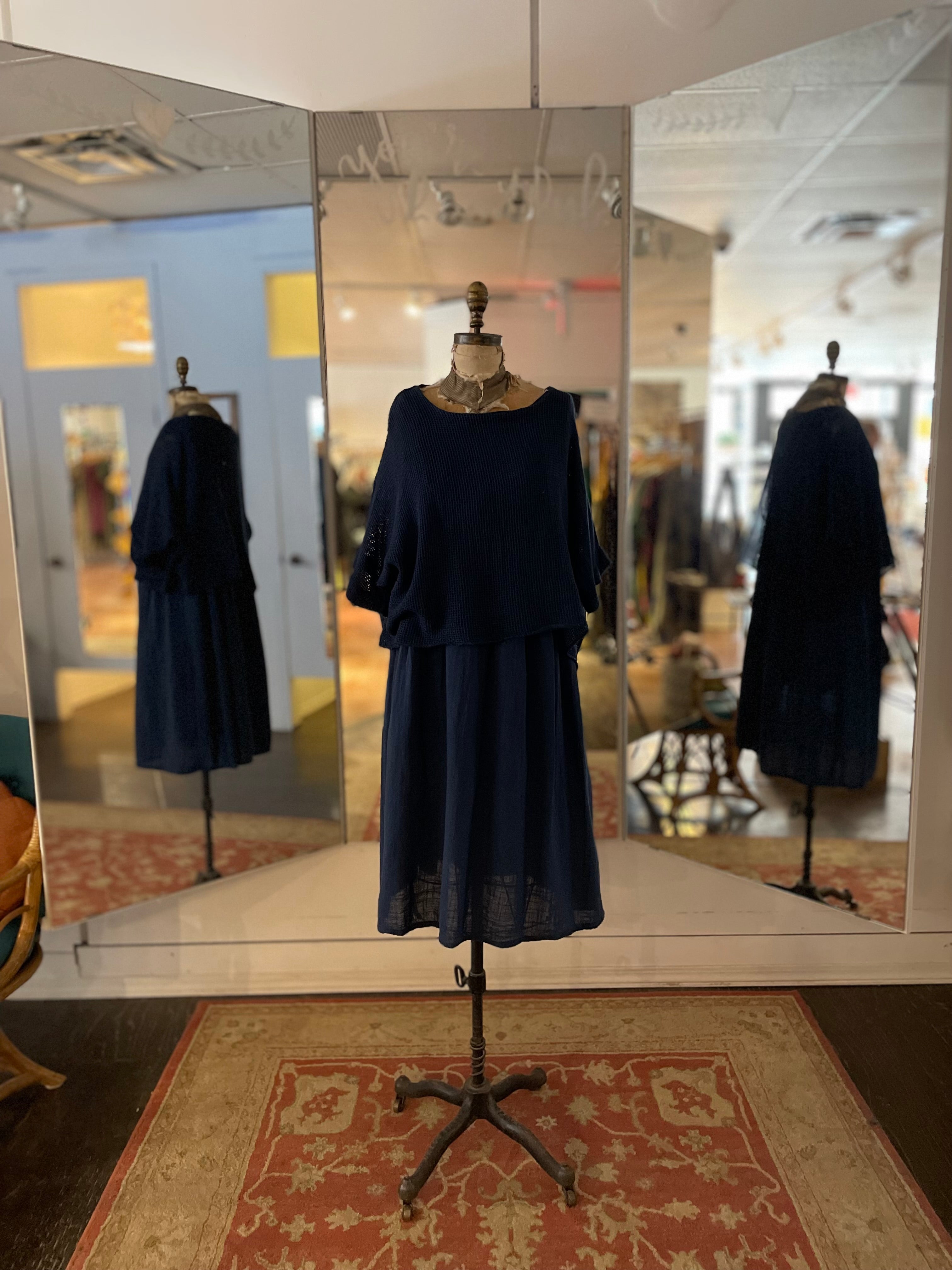 Gracie Cotton Dress - Out of the Blue